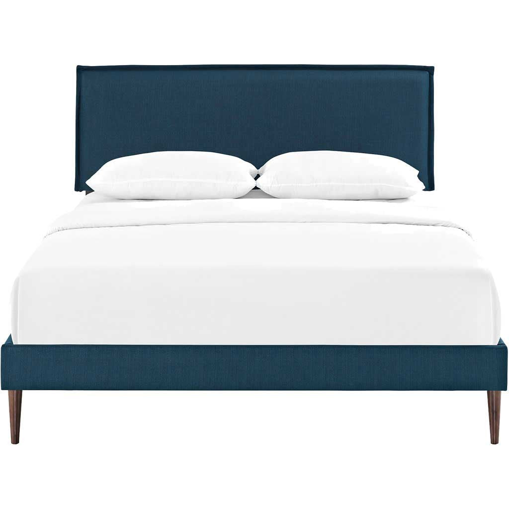 Caslon Fabric Platform Bed Azure