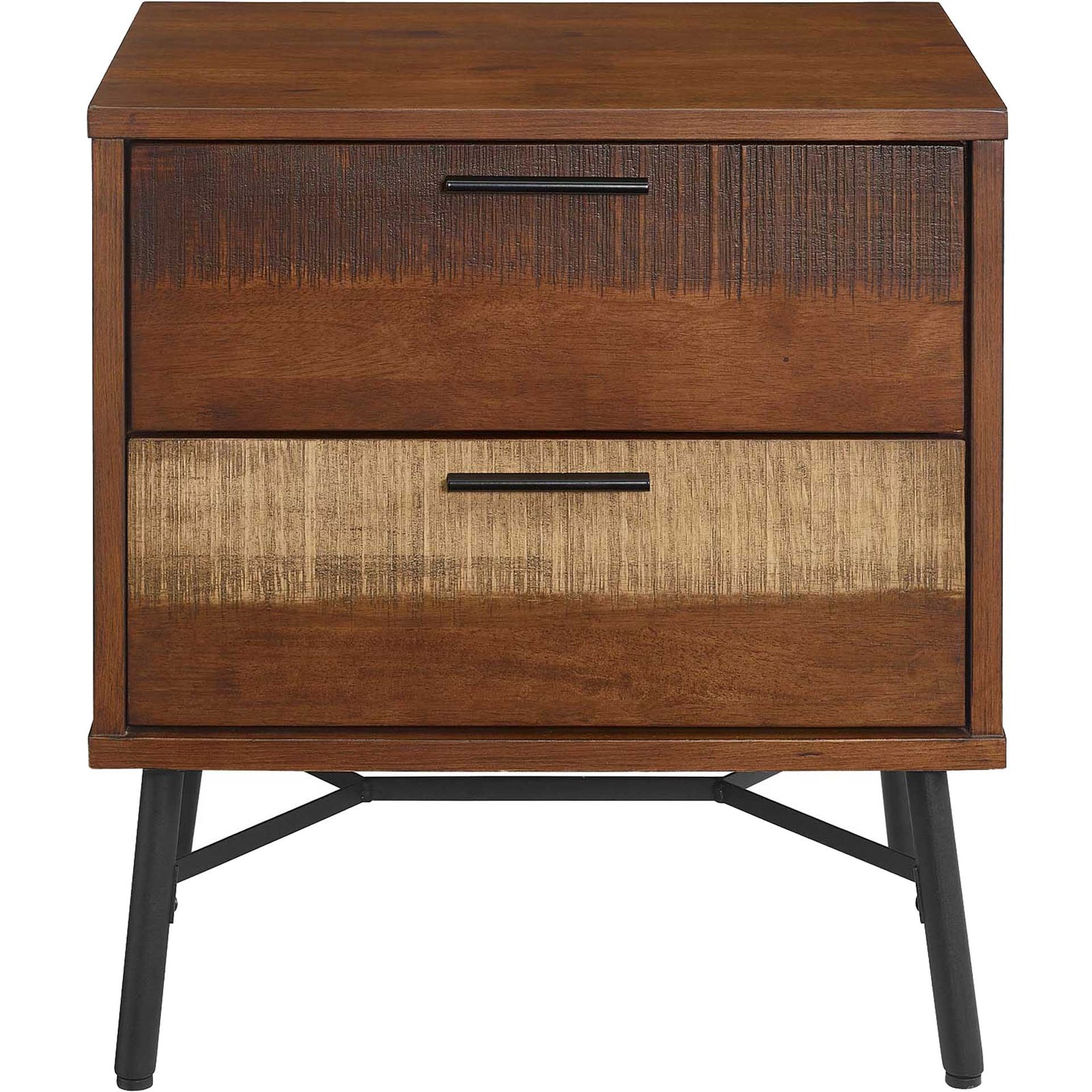 Alamosa Rustic Wood Nightstand Walnut