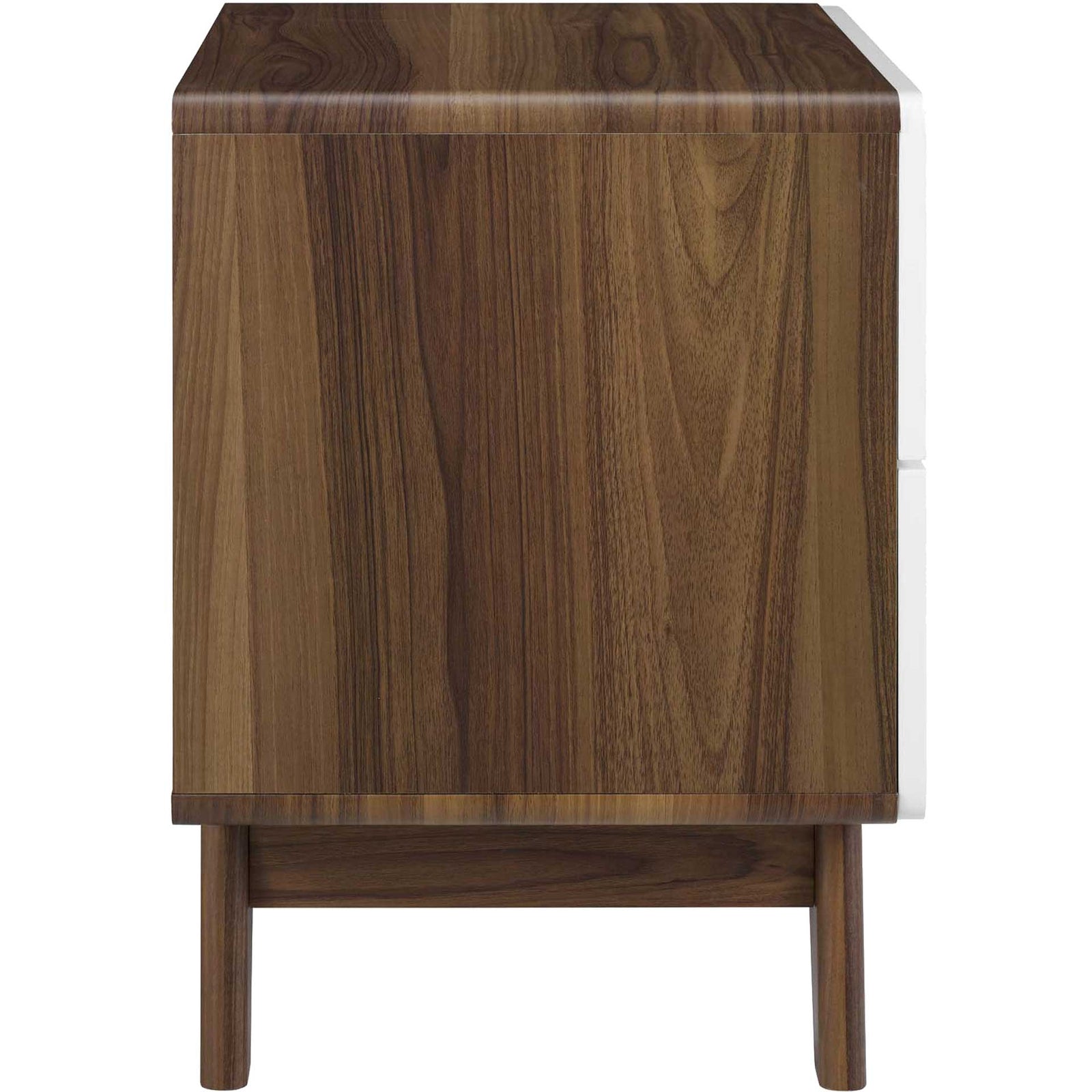 Orion Wood Nightstand Walnut/White