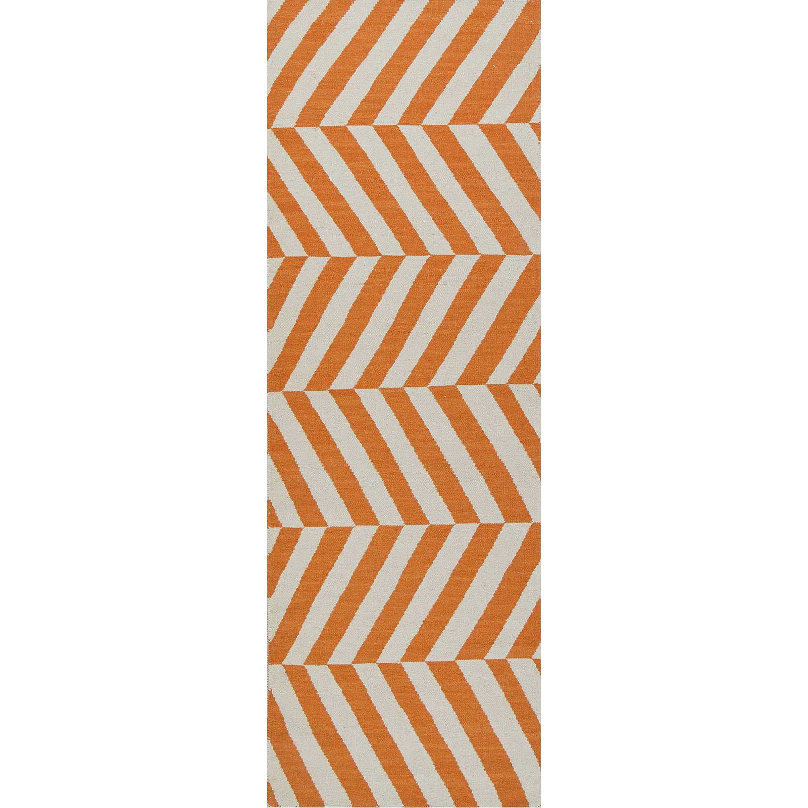 Maroc Salma Orange/White Runner Rug