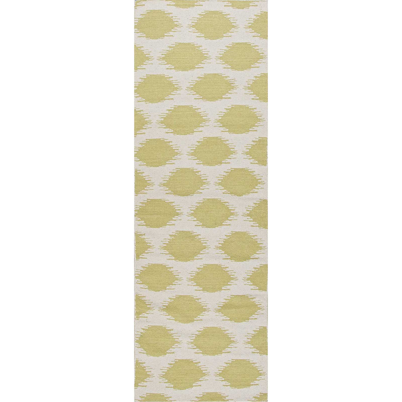 Maroc Nyasha White/Wild Lime Runner Rug