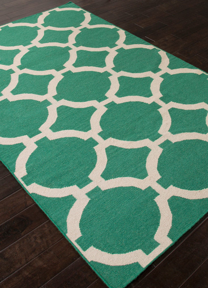 Maroc Rafi Emerald Green/Antique White Area Rug