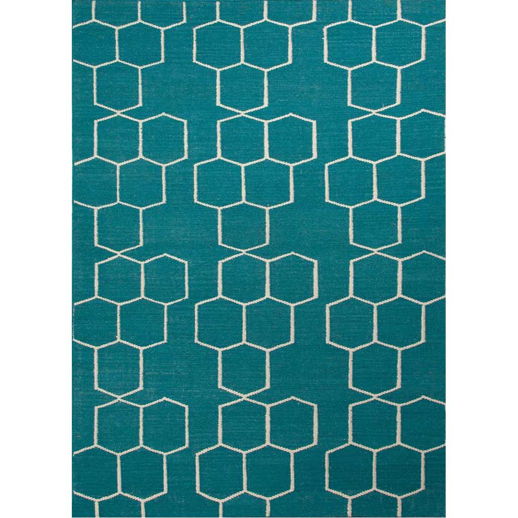 Maroc Abdel Deep Lake/Antique White Area Rug