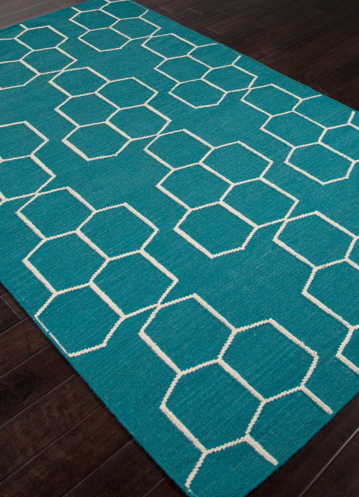 Maroc Abdel Deep Lake/Antique White Area Rug