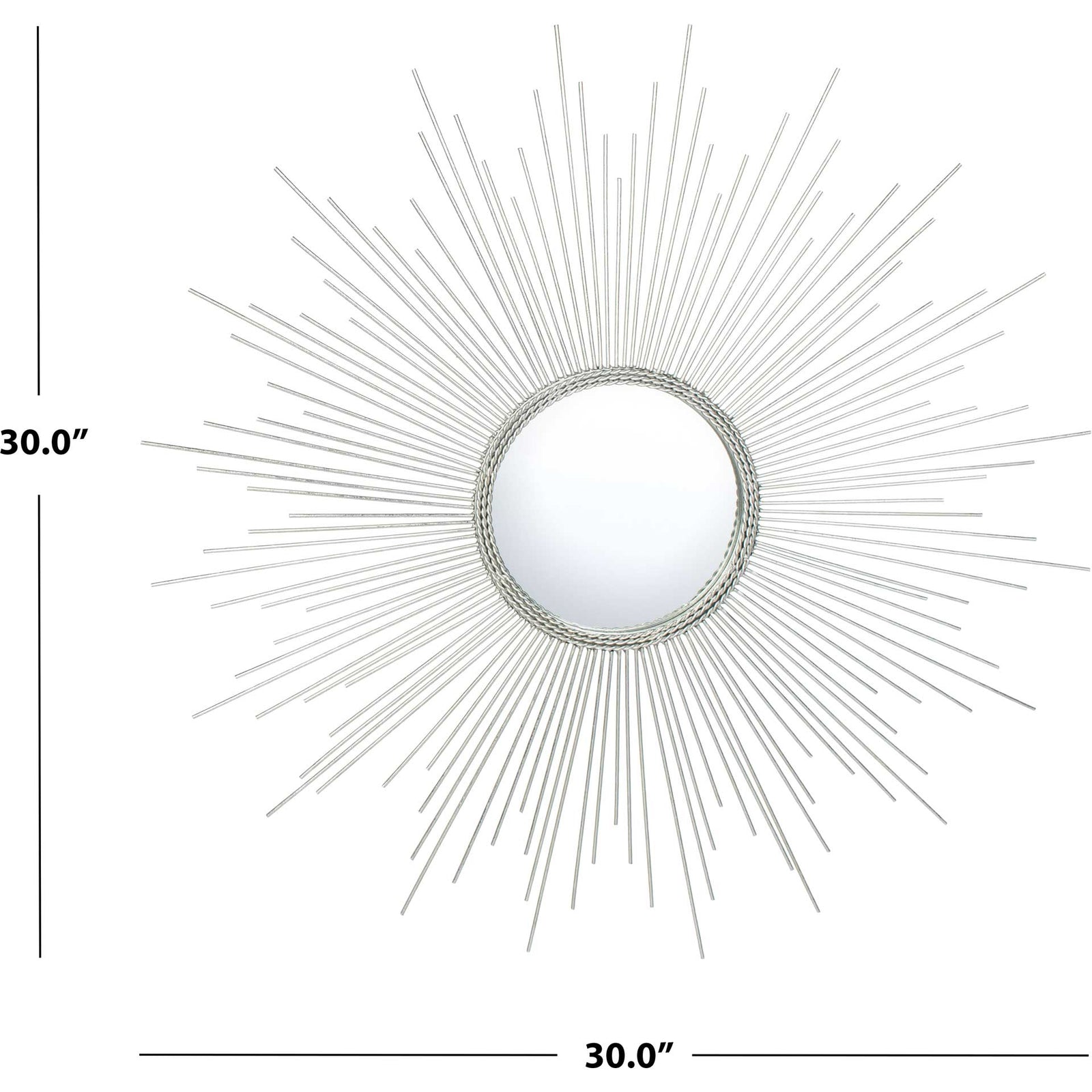 Empress Sunburst Mirror Silver