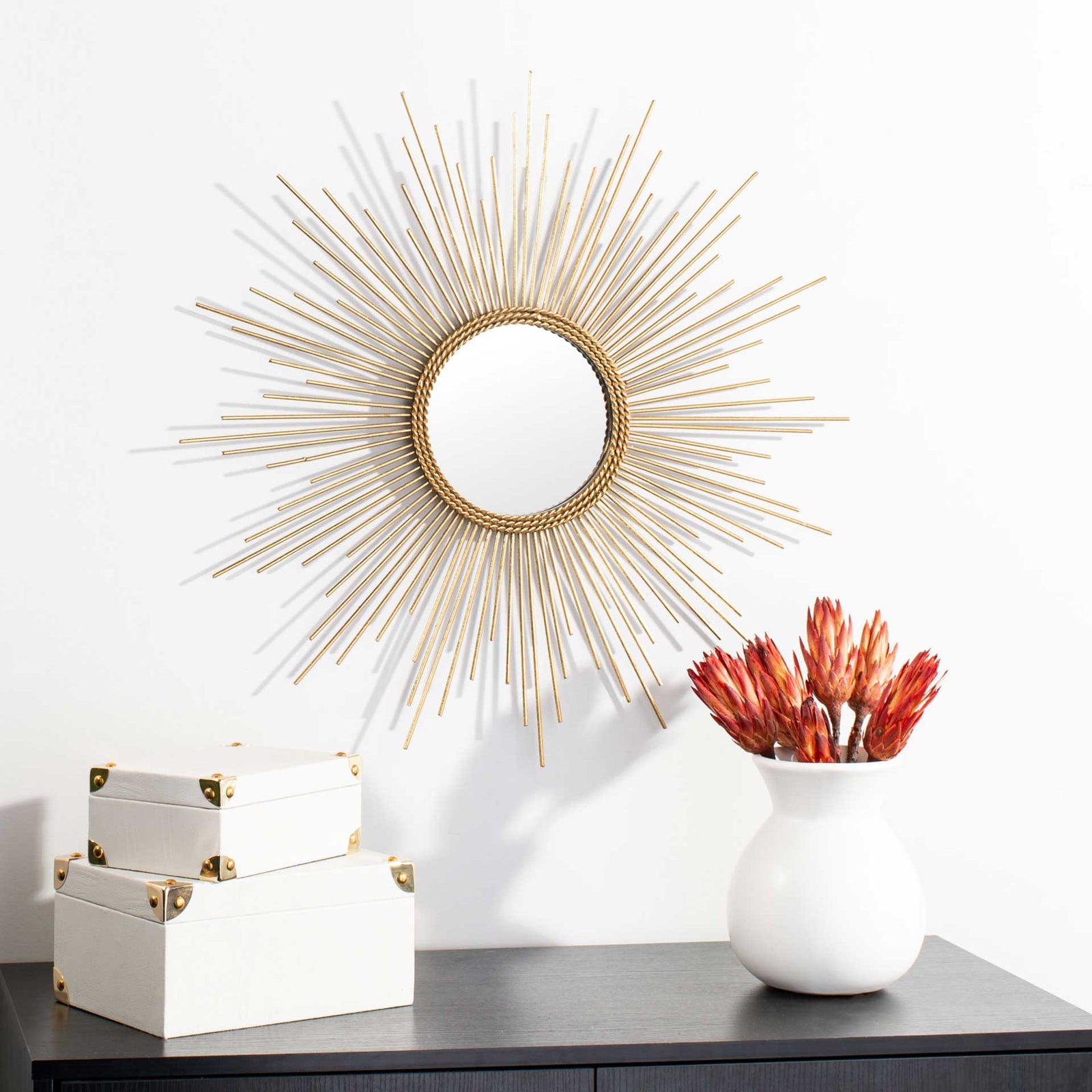 Nayeli Sunburst Mirror Gold Leaf
