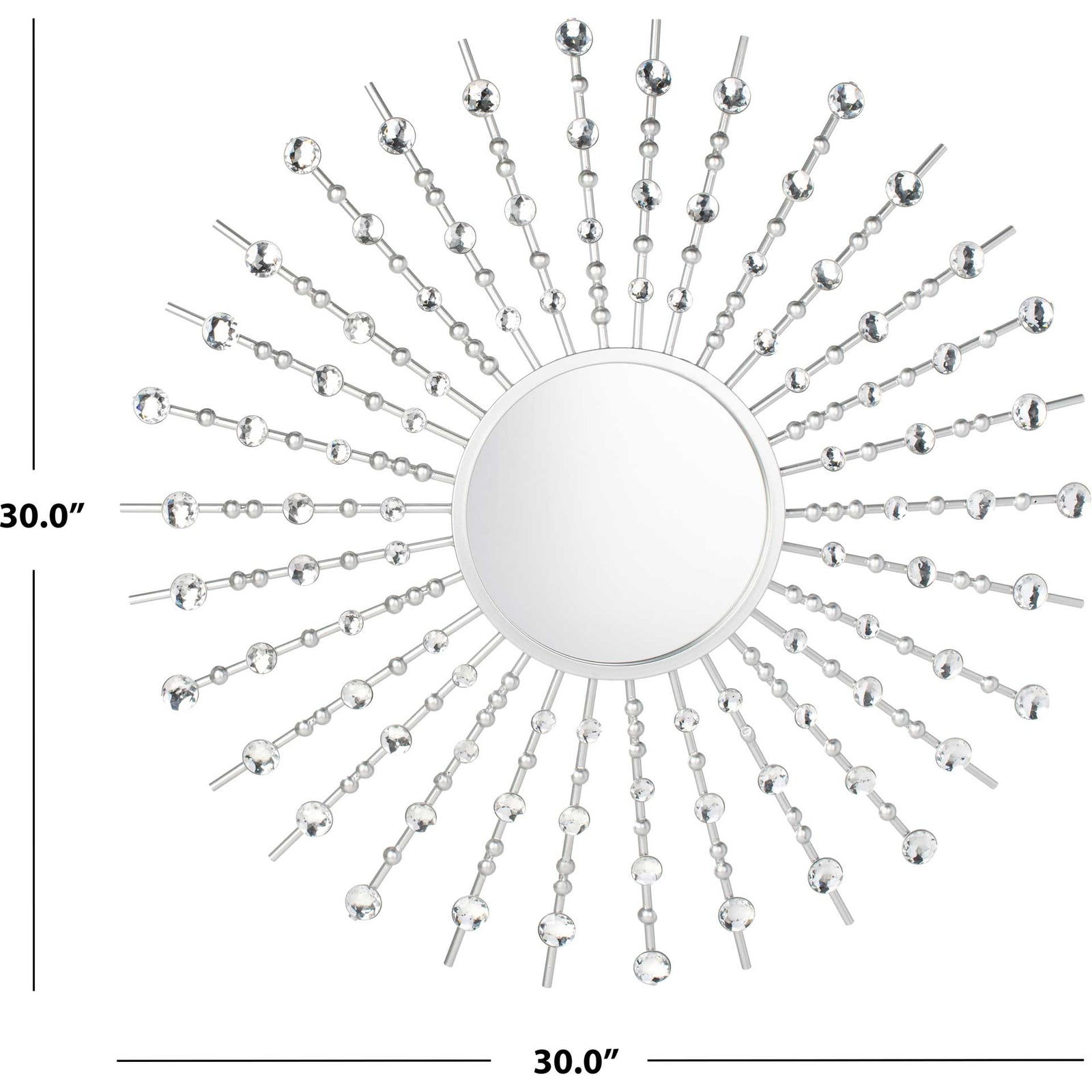 Articulate Sunburst Mirror Silver