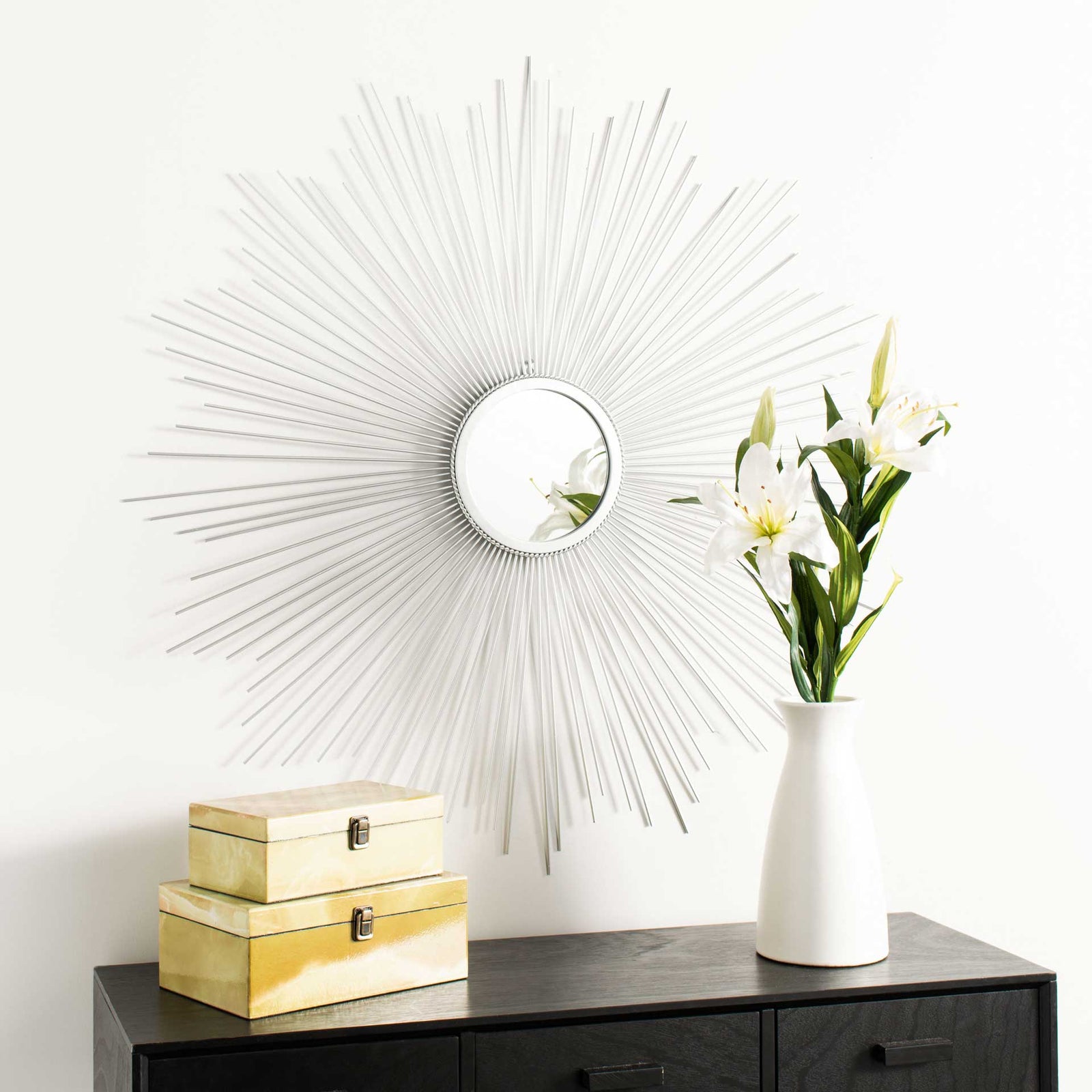Ara Sunburst Mirror Silver