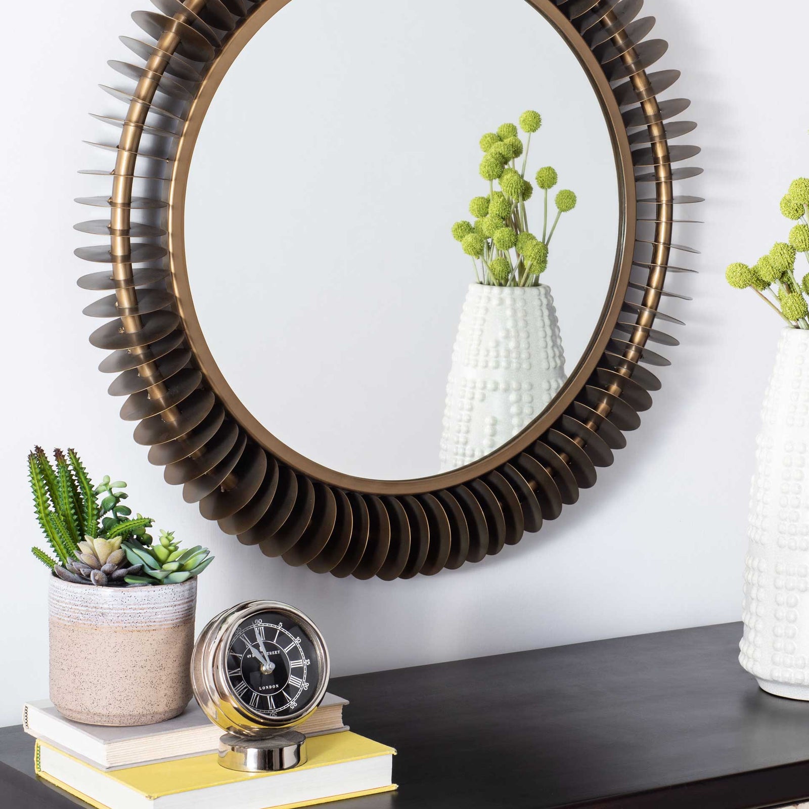 Stanley Mirror Brass Antique
