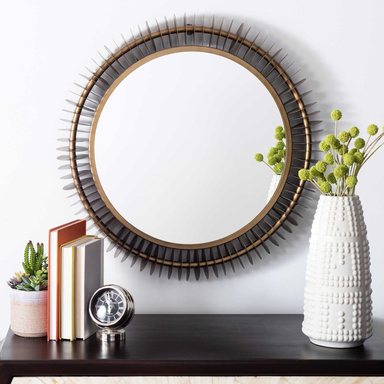 Stanley Mirror Brass Antique