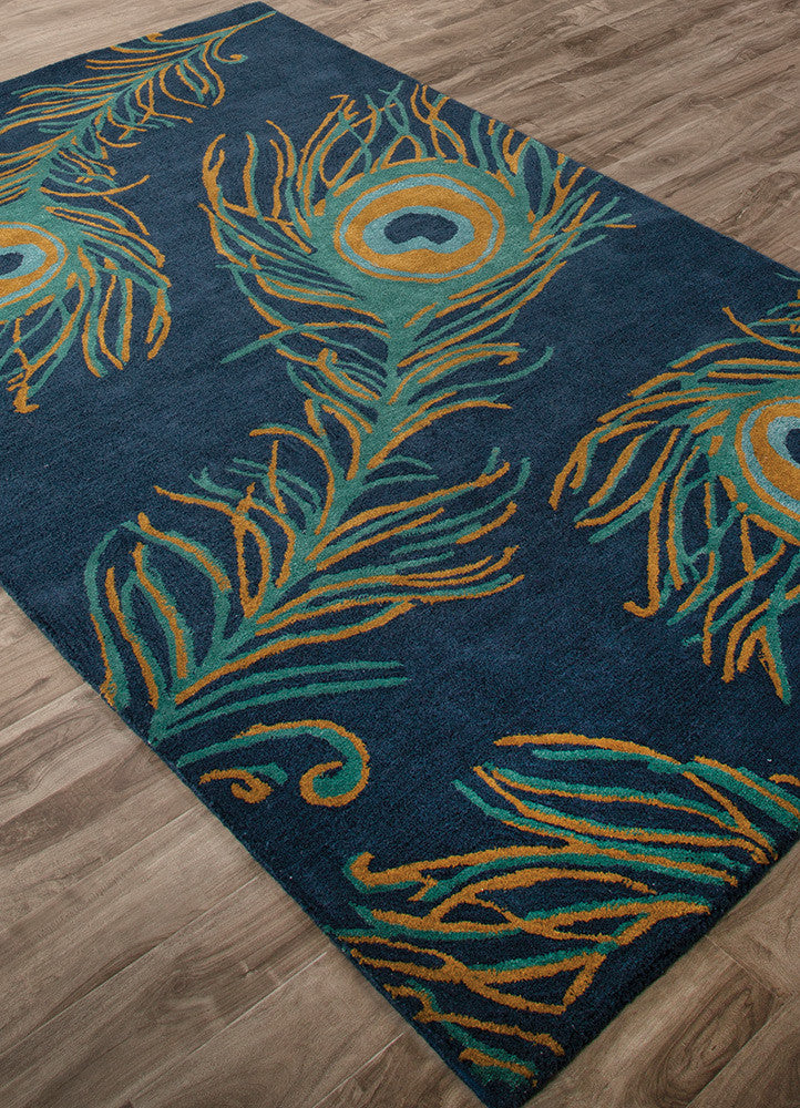 National Geographic Peacock Blueashes/Bayou Area Rug