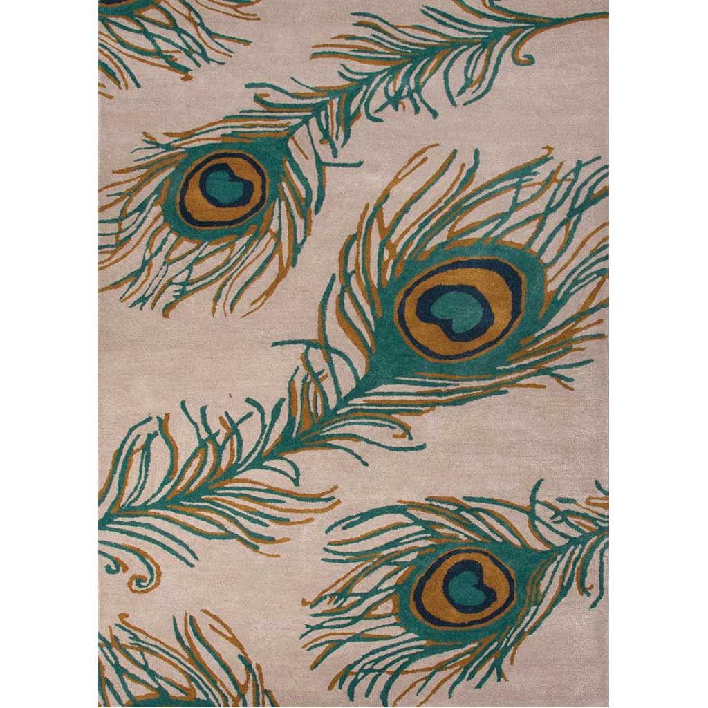 National Geographic Peacock Rainy Days/Deep Jungle Area Rug