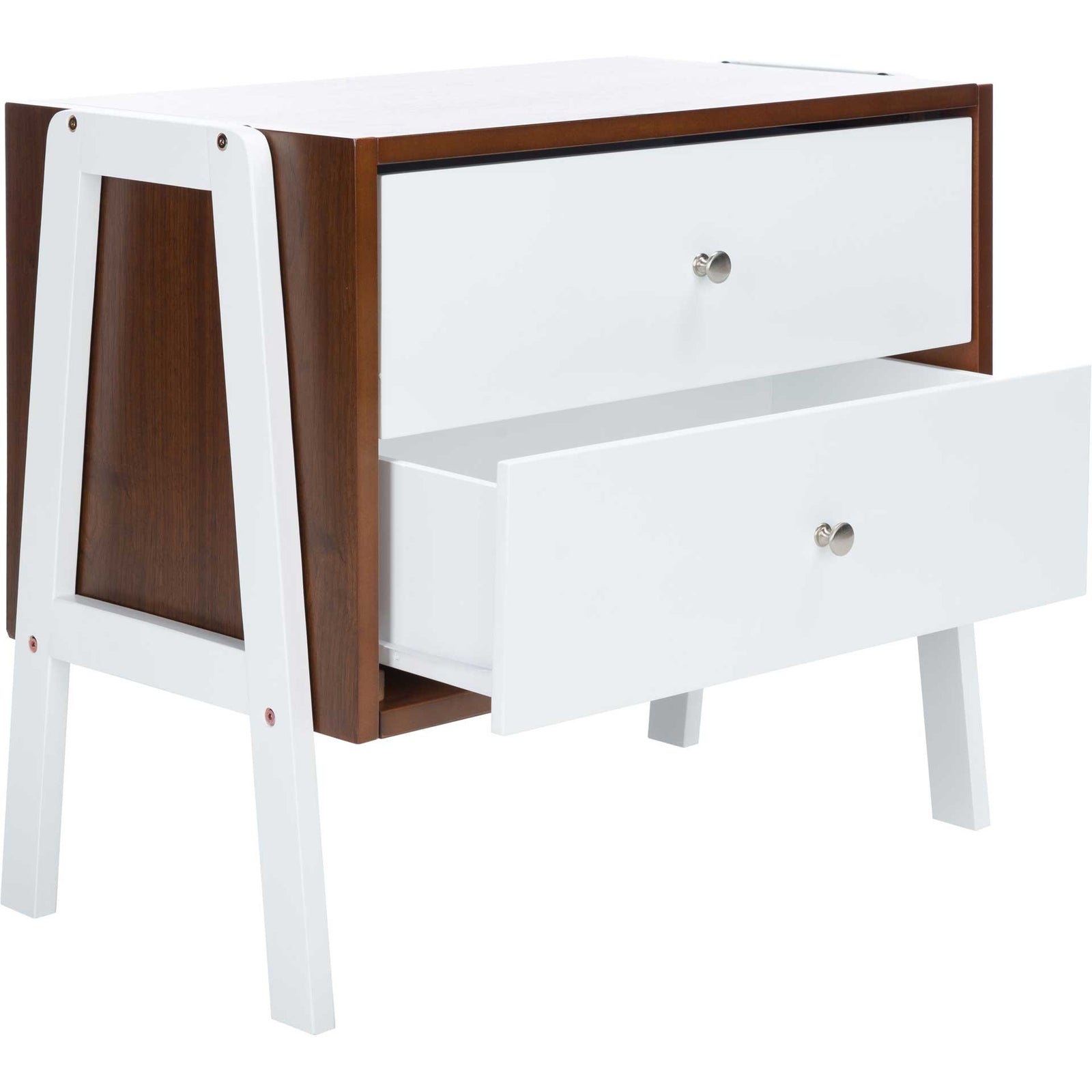 Winnie Night Stand Walnut/White