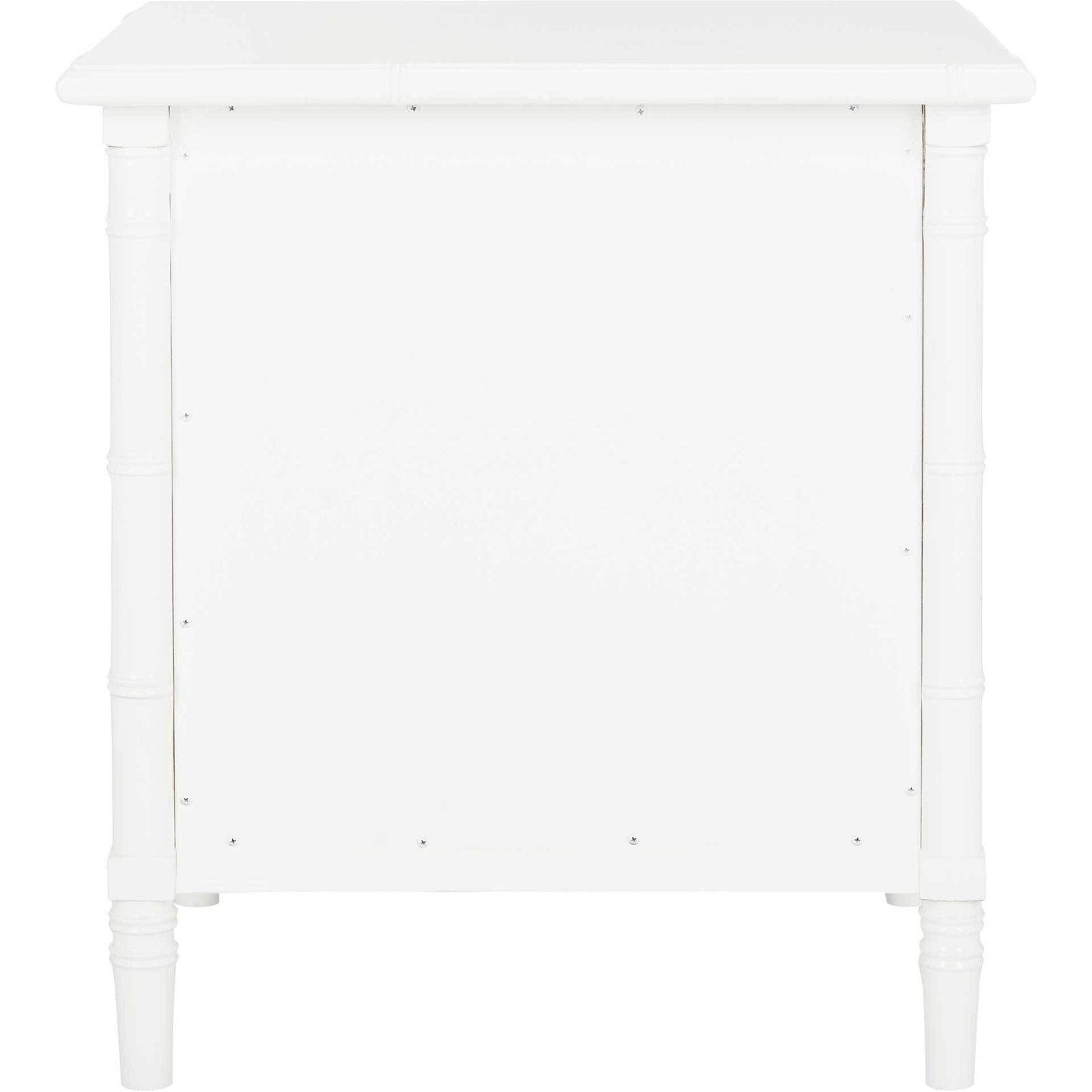 Mitchell 3 Drawer Bamboo Nightstand White
