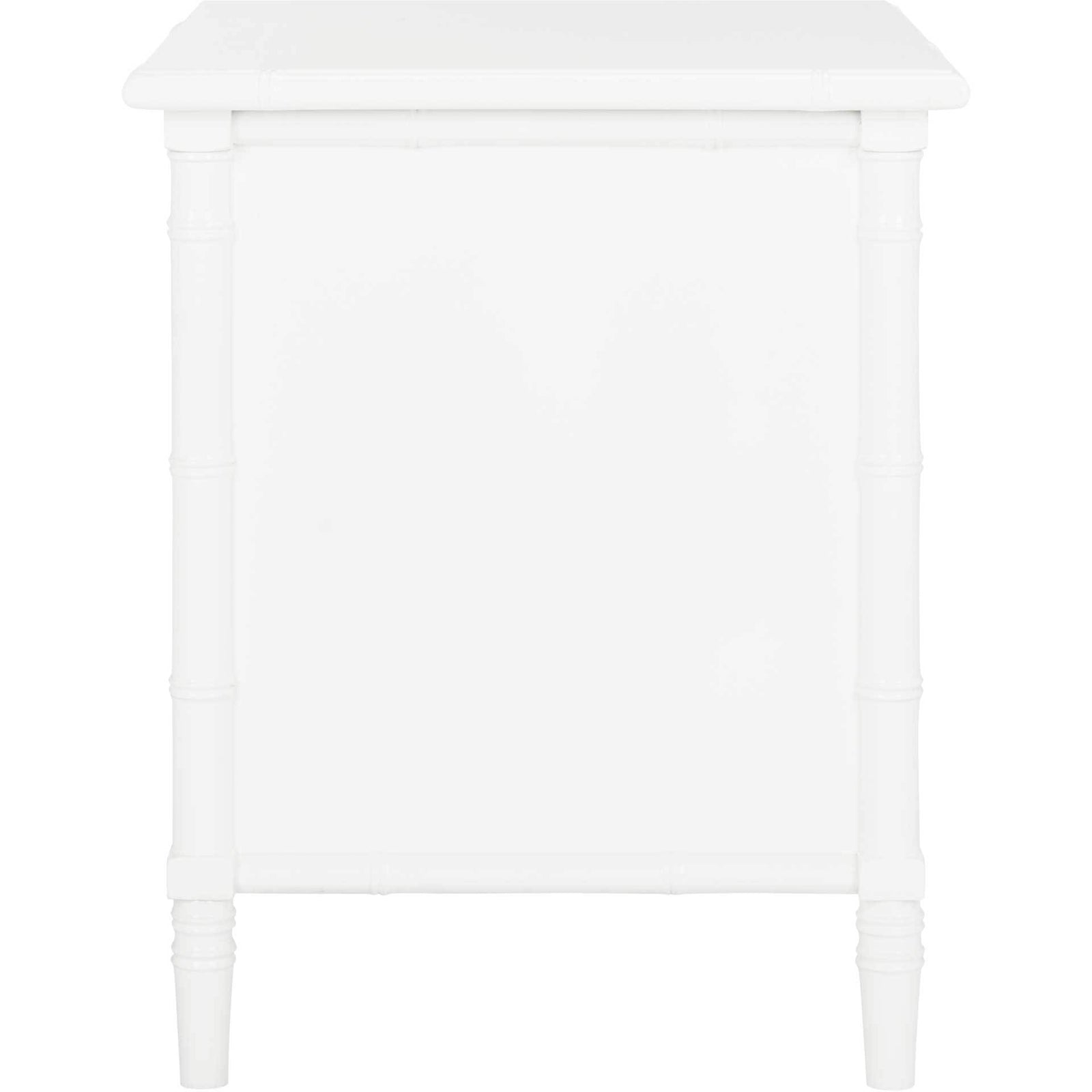 Mitchell 3 Drawer Bamboo Nightstand White