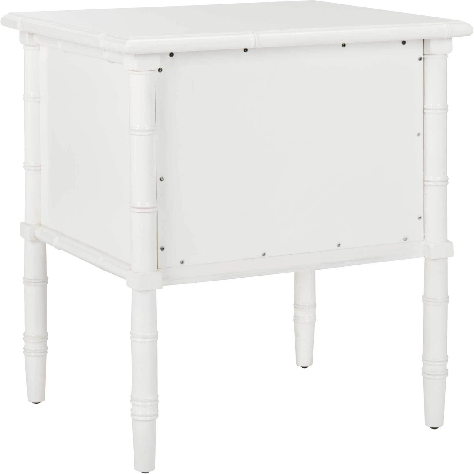 Mitchell 2 Drawer Bamboo Nightstand White
