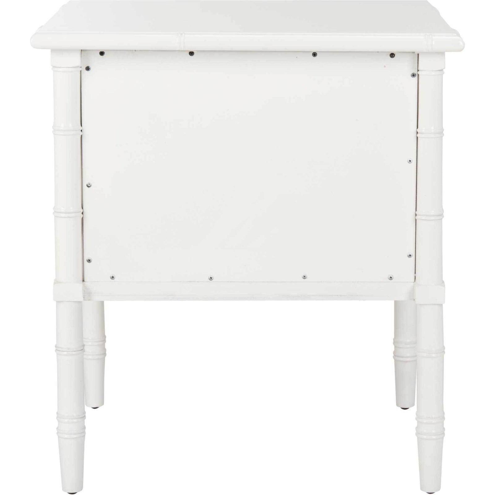 Mitchell 2 Drawer Bamboo Nightstand White