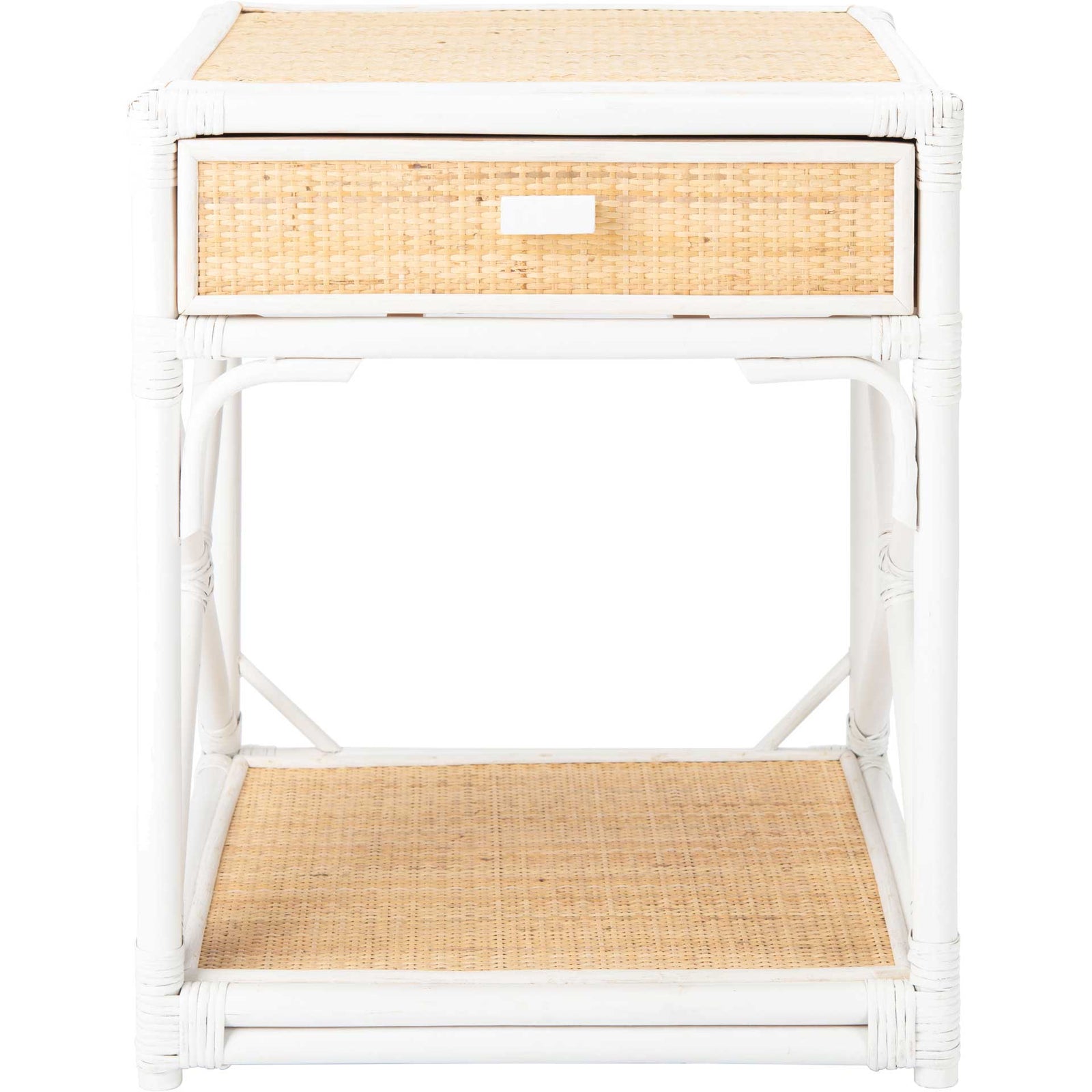 Bain 1 Drawer 1 Shelf Nightstand White/Natural