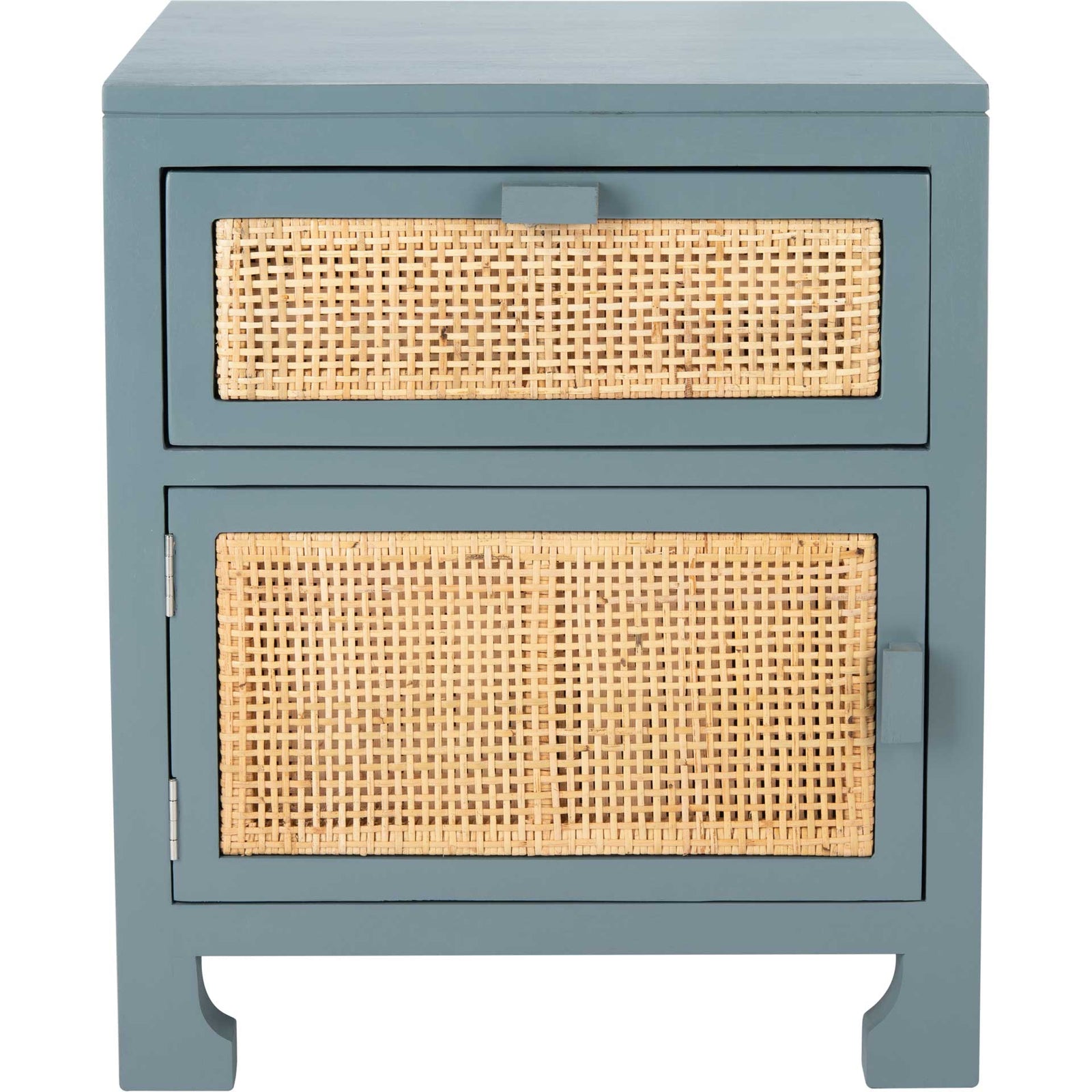 Daphne 1 Drawer 1 Door Nightstand Blue Gray/Natural