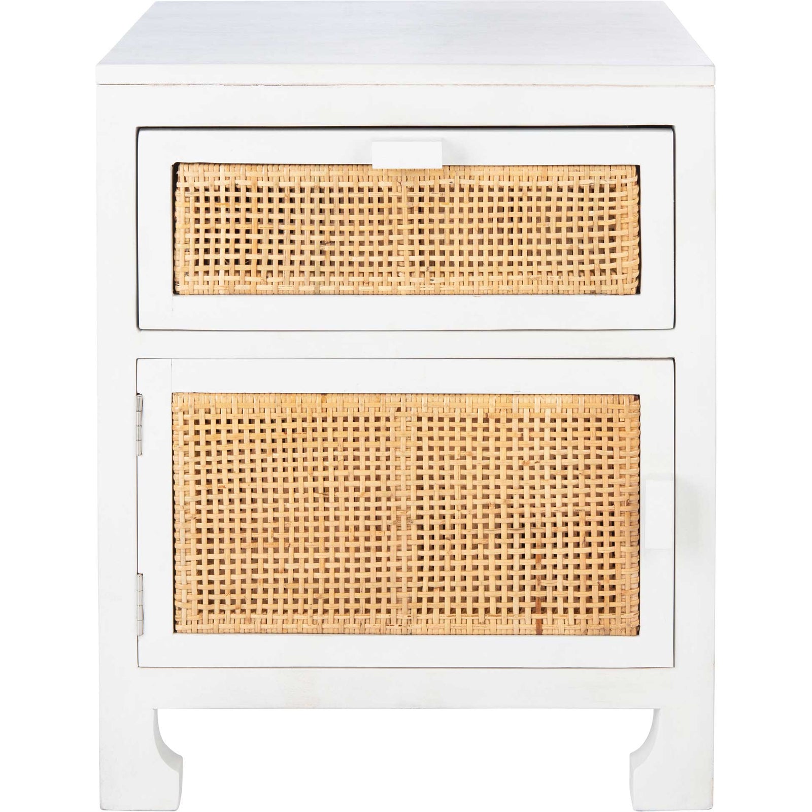 Daphne 1 Drawer 1 Door Nightstand White/Natural