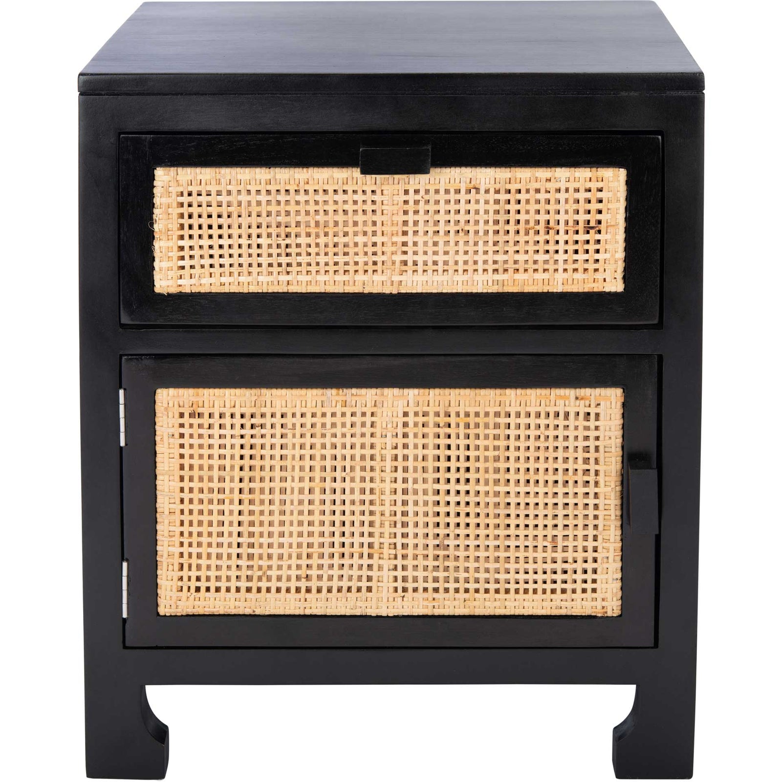 Daphne 1 Drawer 1 Door Nightstand Black/Natural