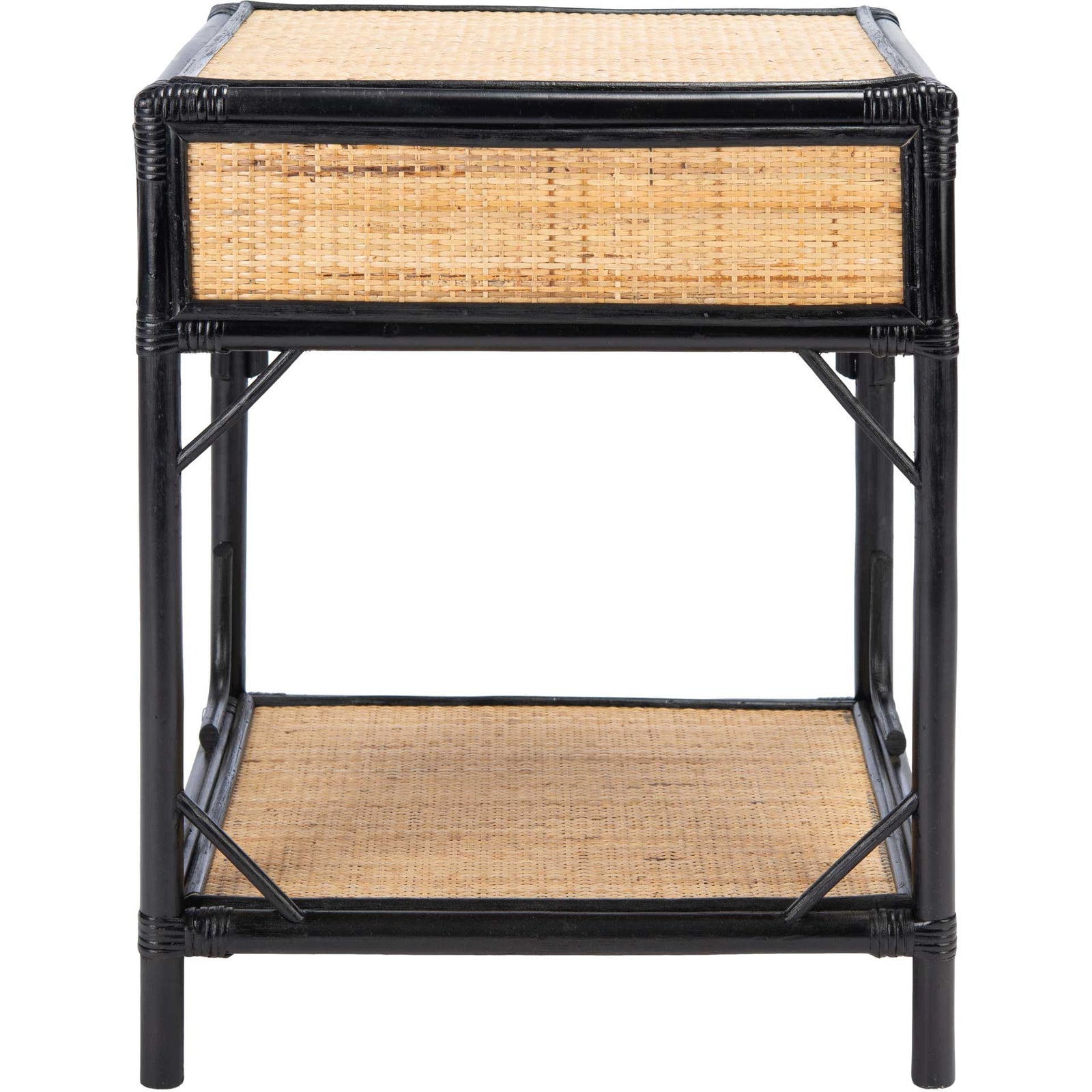 Ronin 1 Drawer 1 Shelf Nightstand Black/Natural