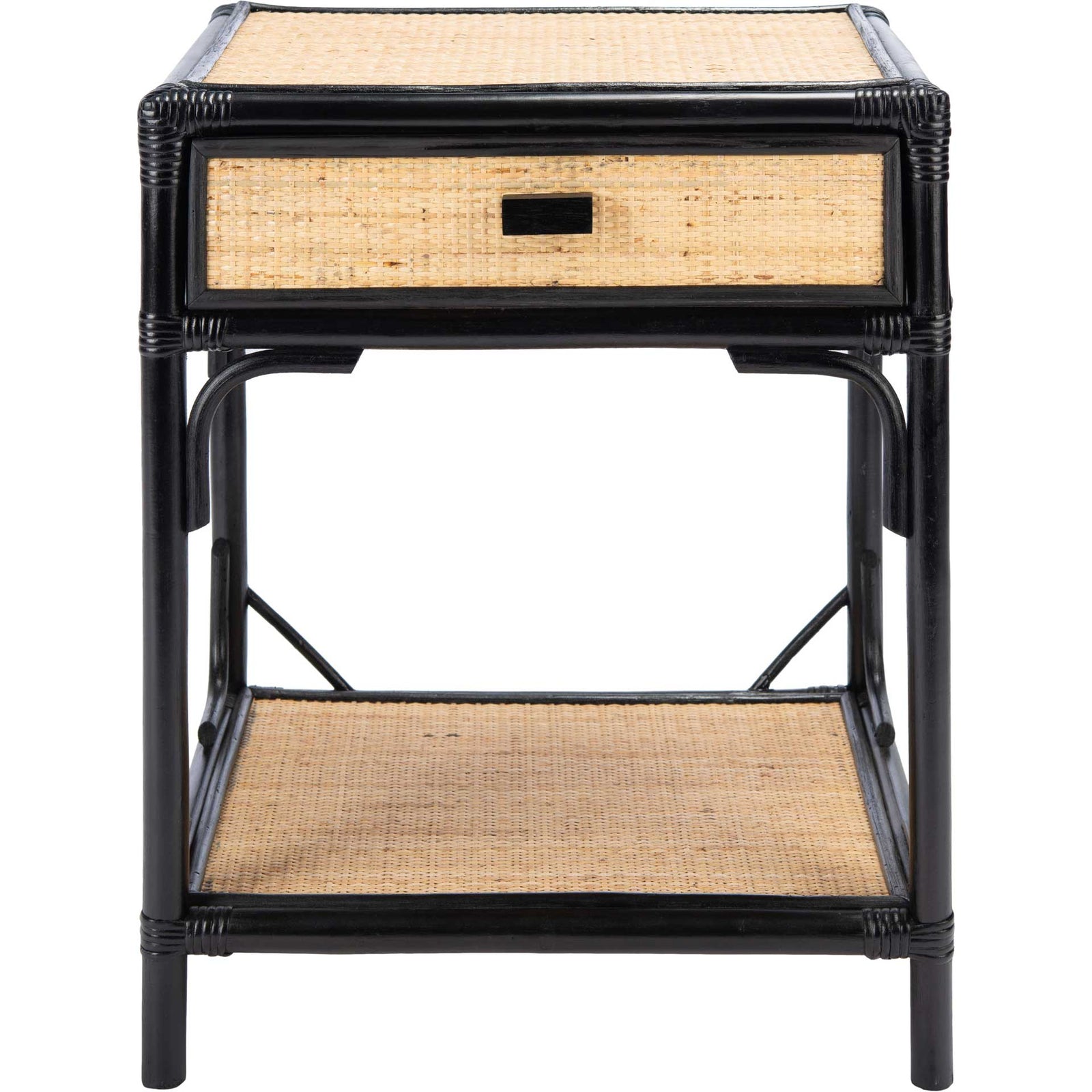 Ronin 1 Drawer 1 Shelf Nightstand Black/Natural