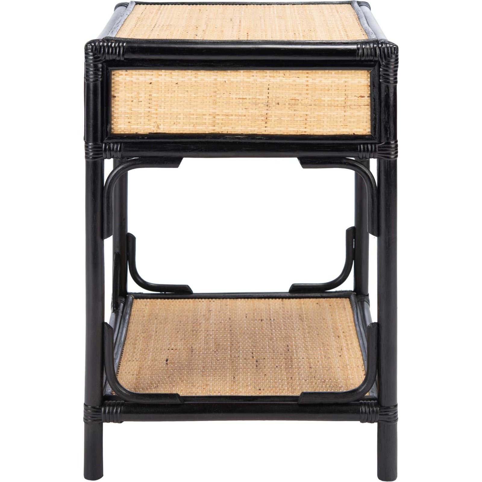 Ronin 1 Drawer 1 Shelf Nightstand Black/Natural