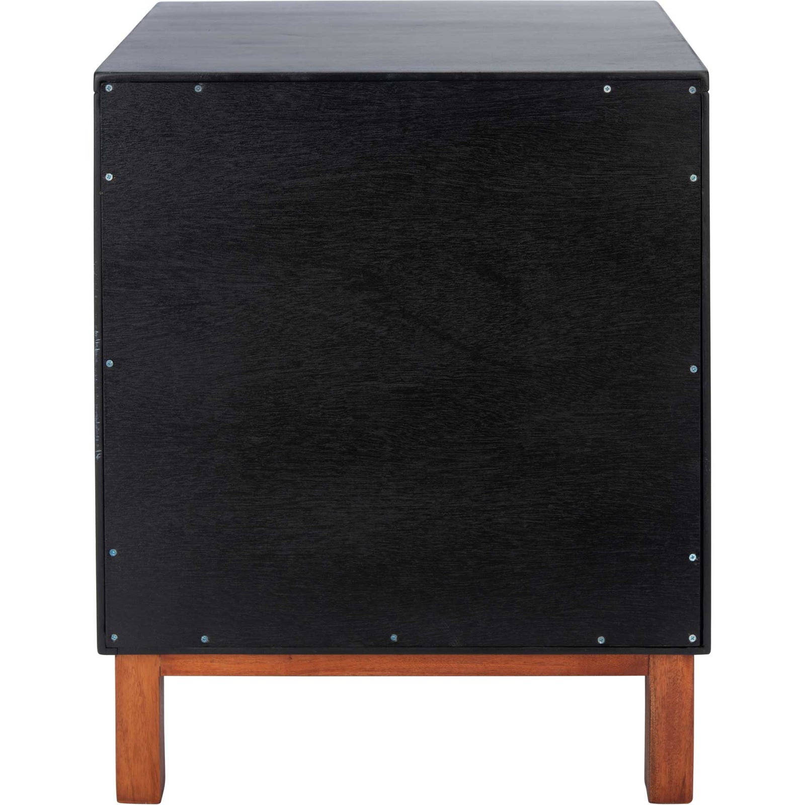 Erin 2 Drawer Nightstand Black/Natural