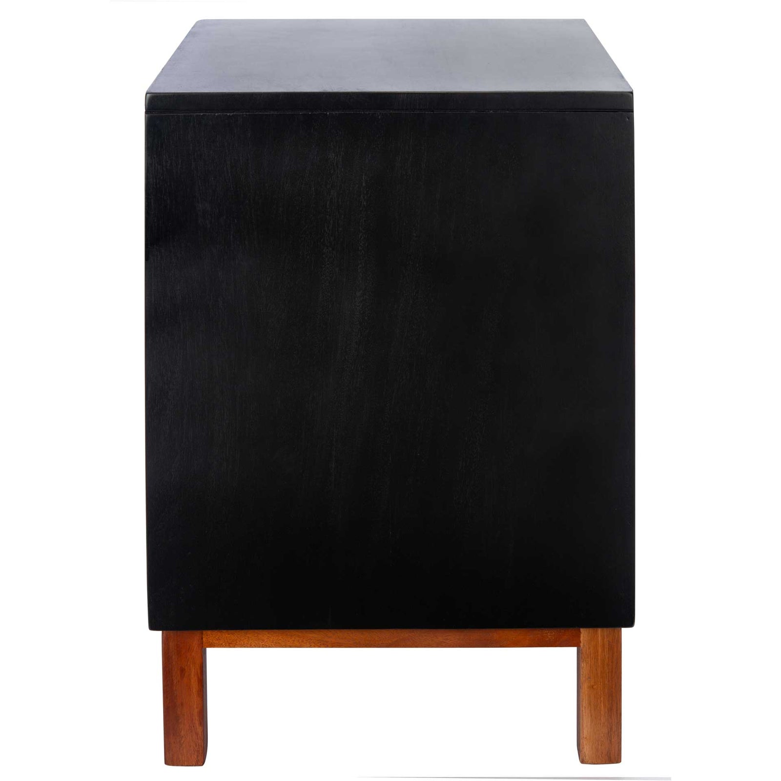 Erin 2 Drawer Nightstand Black/Natural