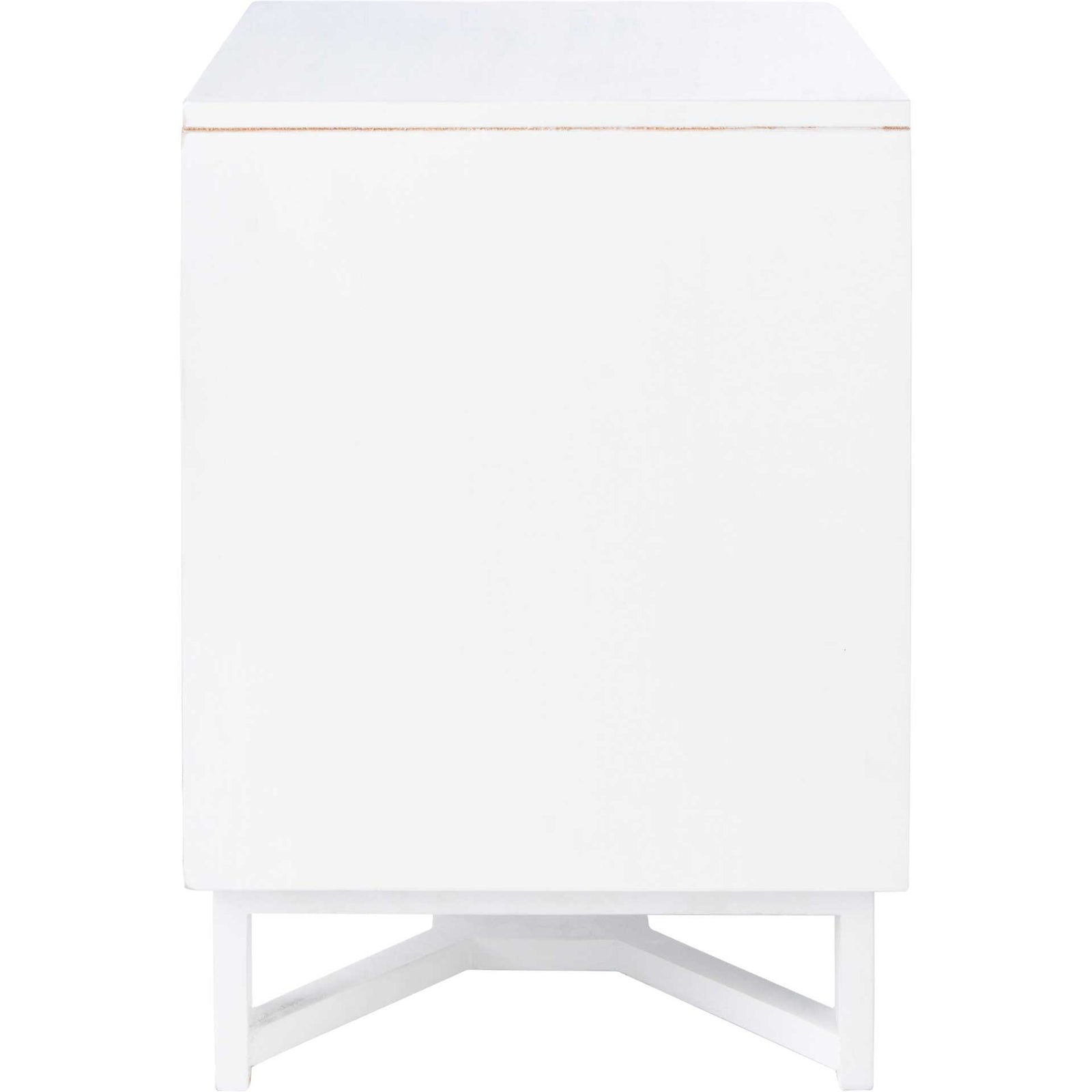 Healy 2 Drawer Nightstand White/Natural