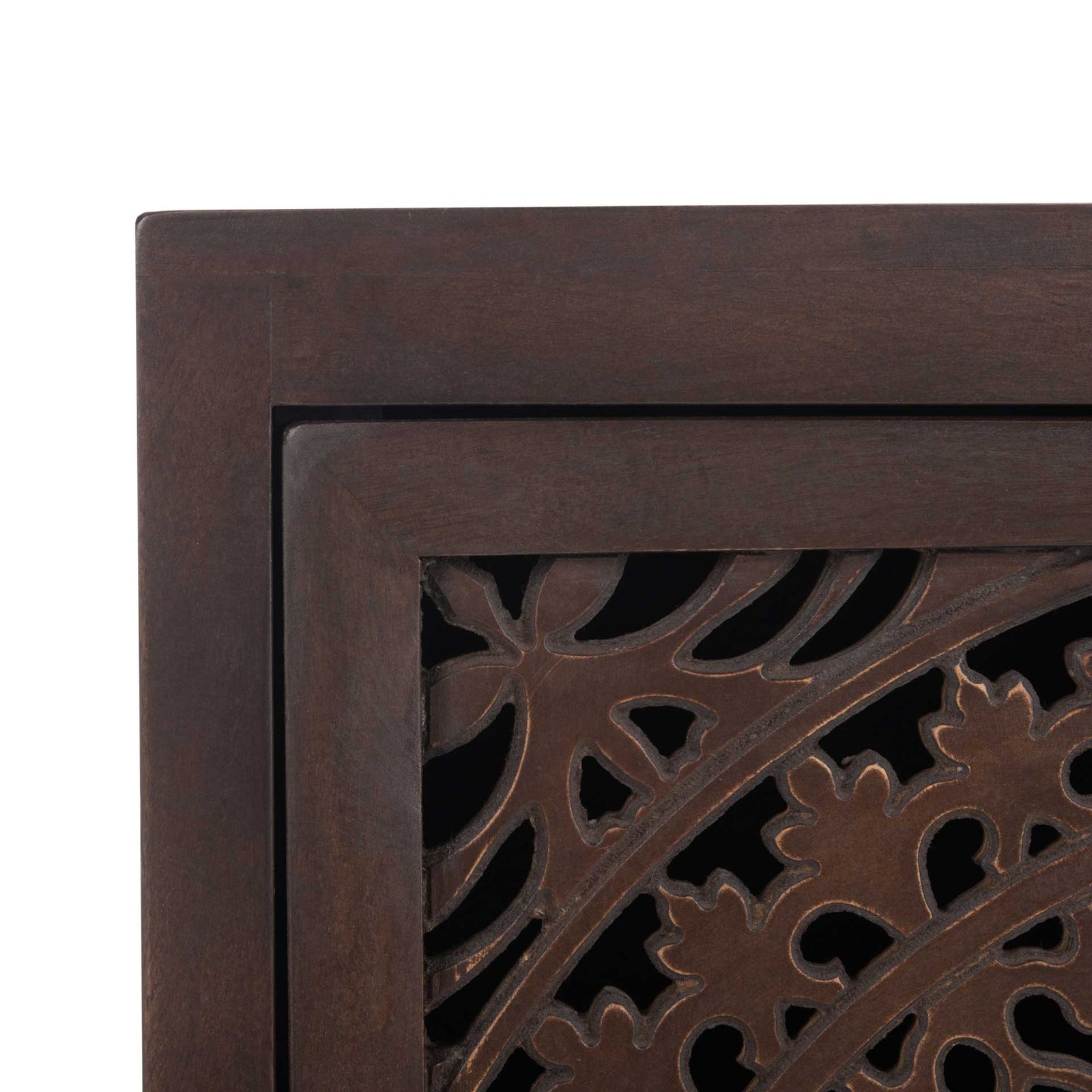 Thames 1 Door Carved Nightstand Brown