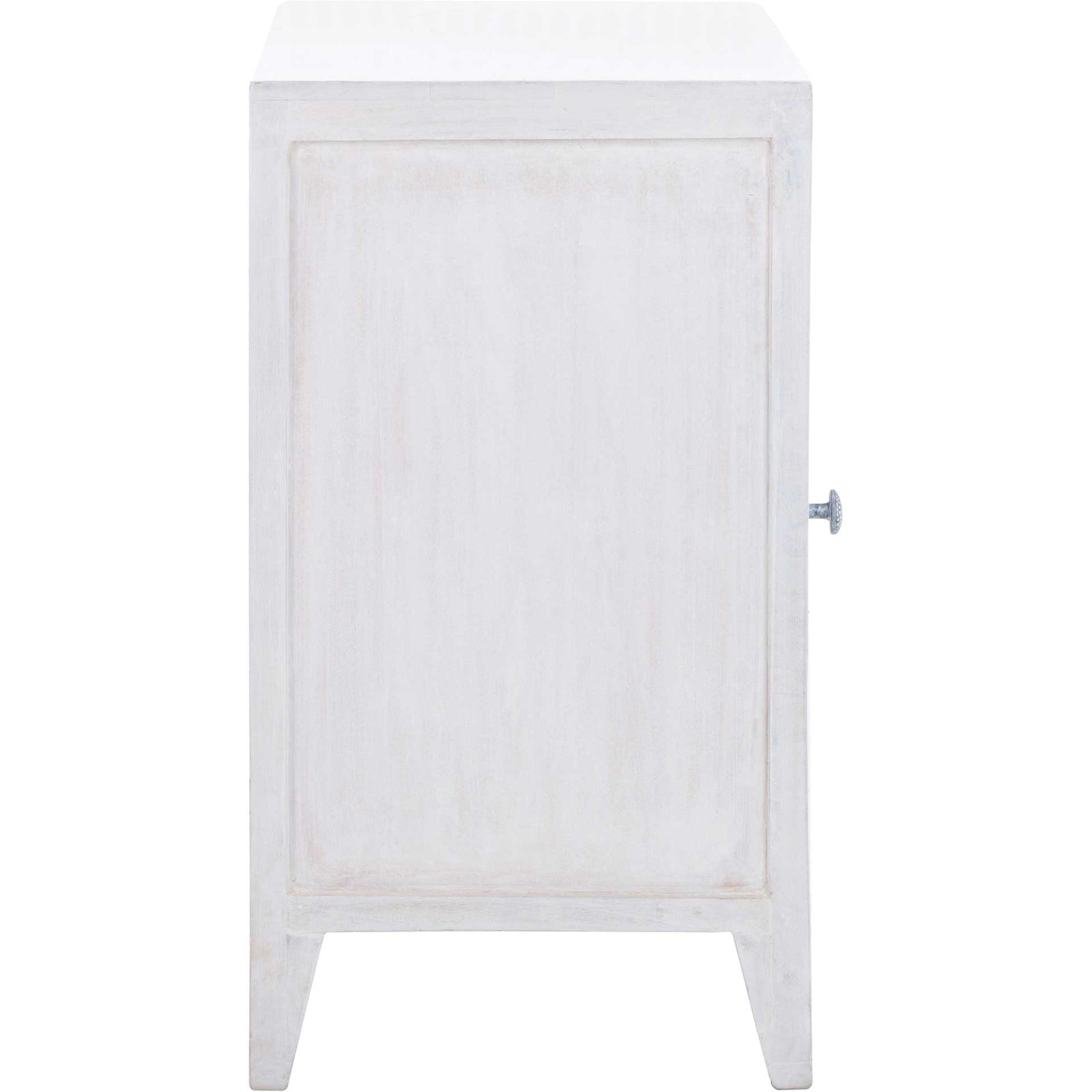 Thames 1 Door Carved Nightstand White Wash