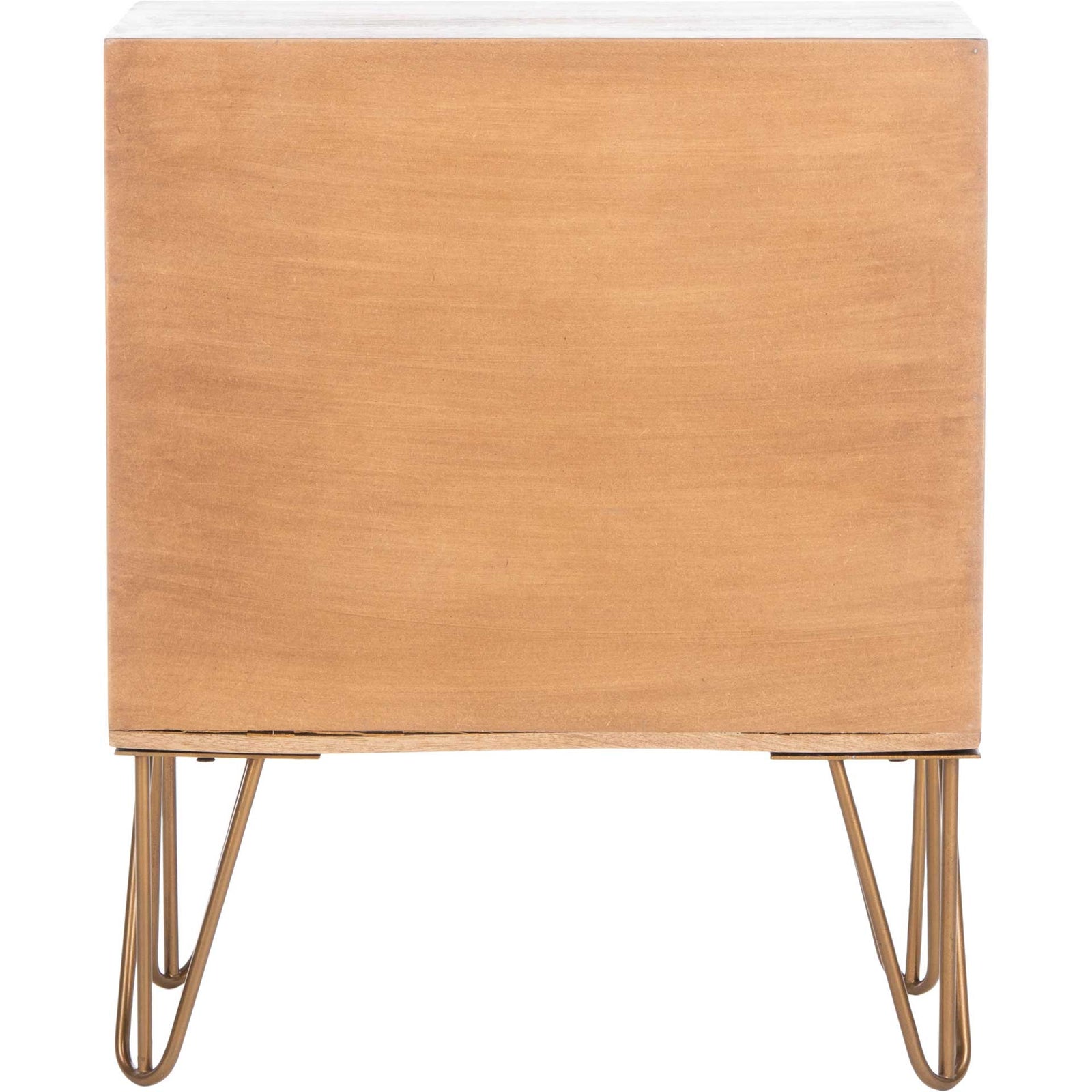 Sonoma 1 Drawer Textured Nightstand Natural/Brass