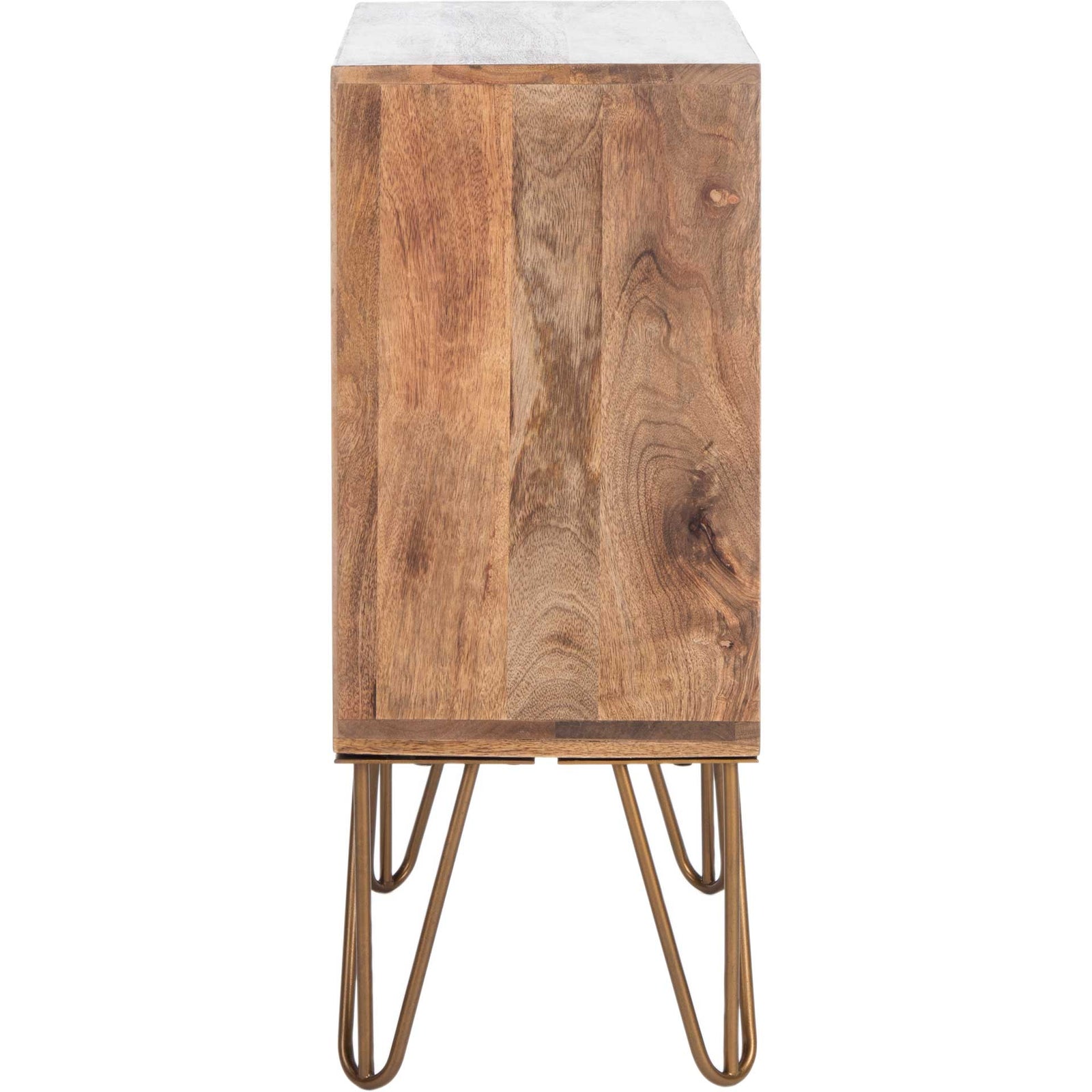 Sonoma 1 Drawer Textured Nightstand Natural/Brass