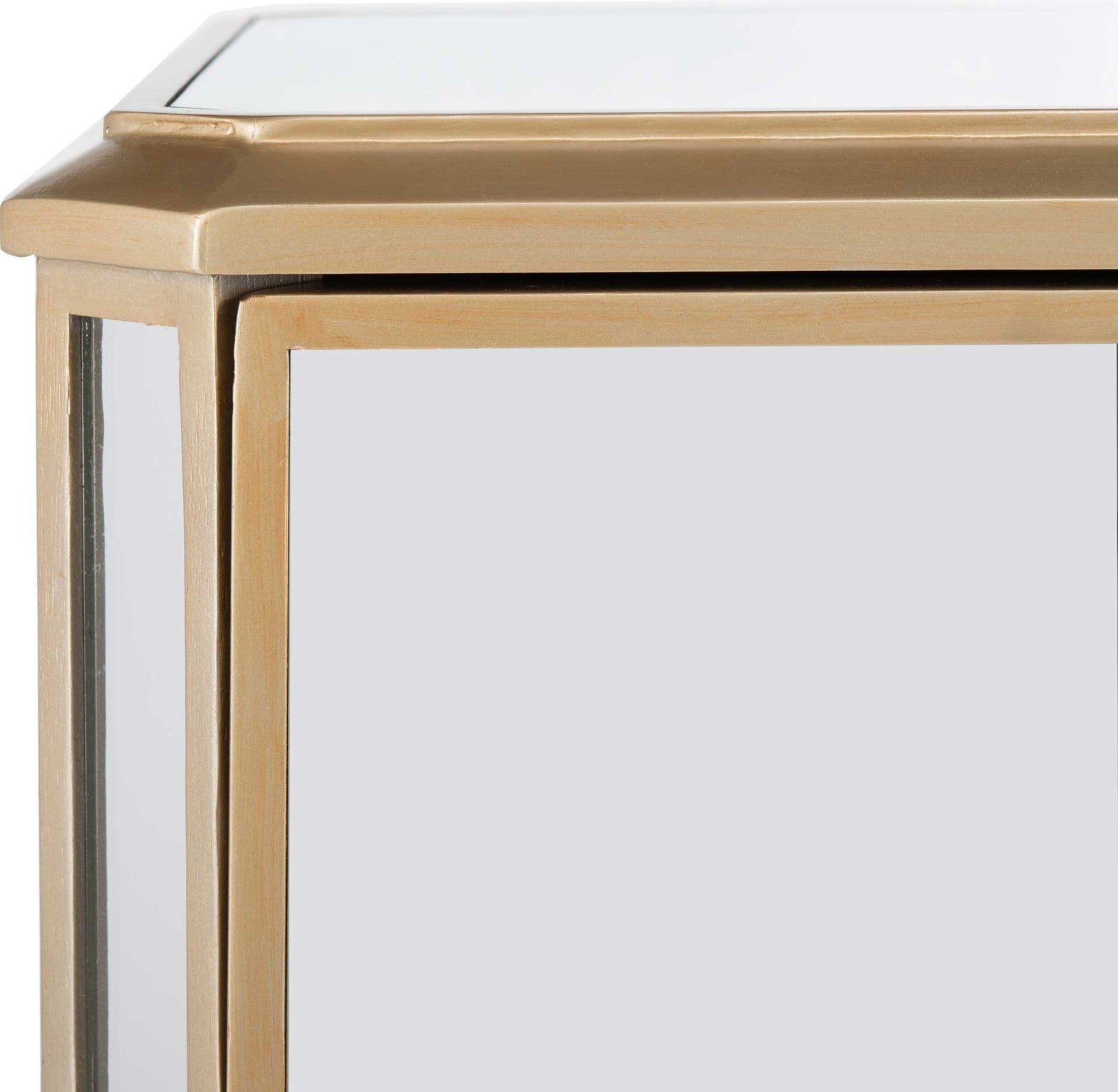 Gino 3 Drawer Mirrored Nightstand Mirror
