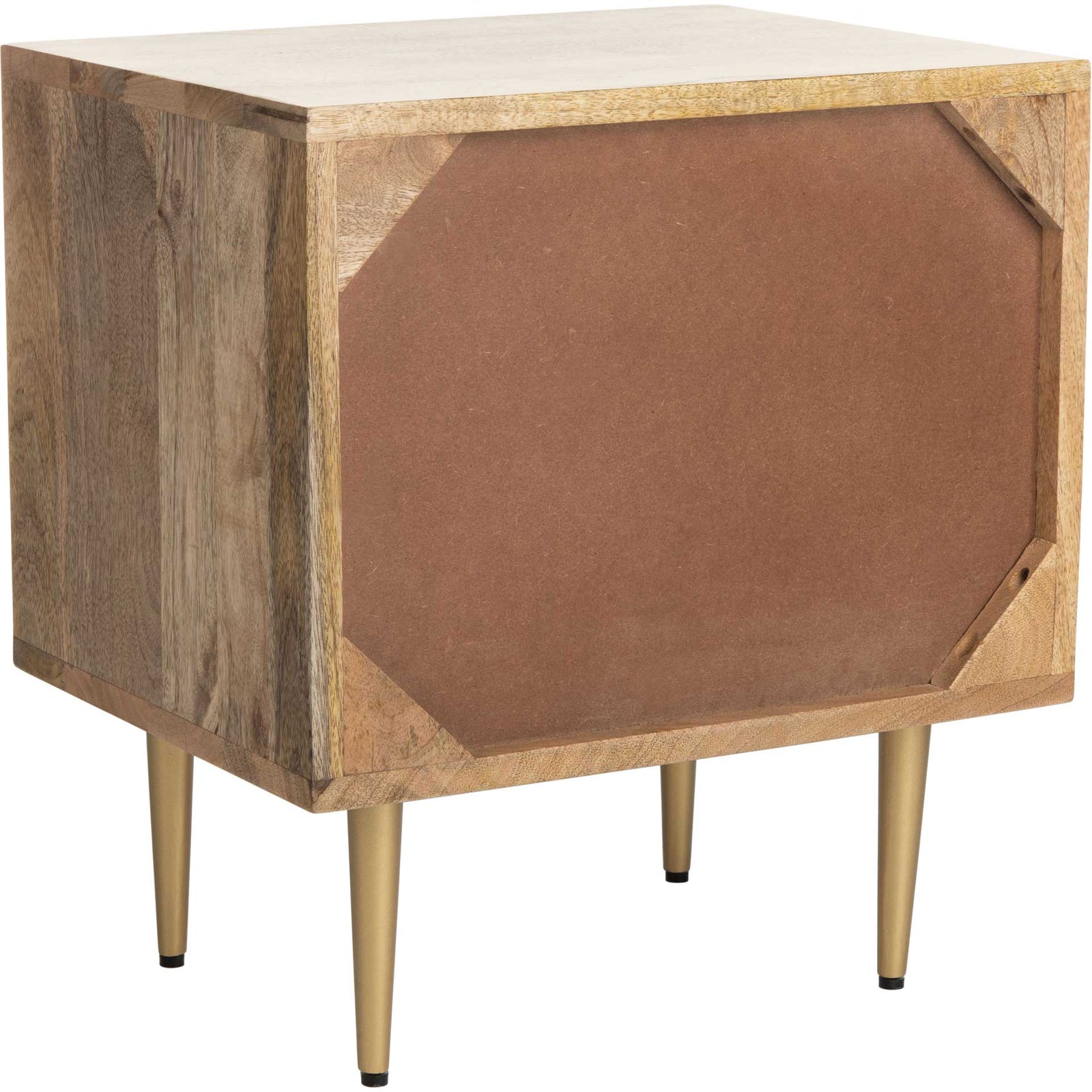 Lester Nightstand Natural/Brass