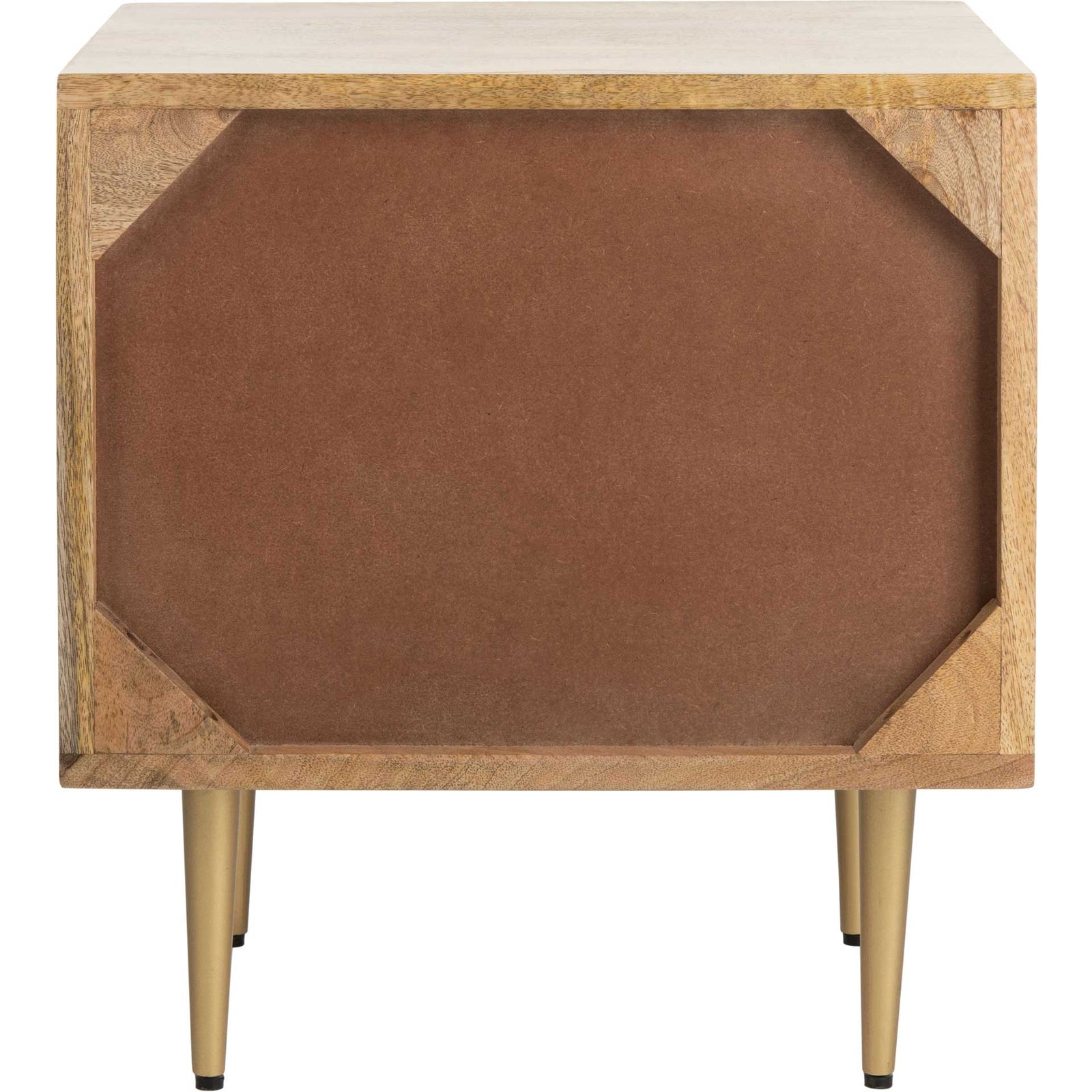 Lester Nightstand Natural/Brass