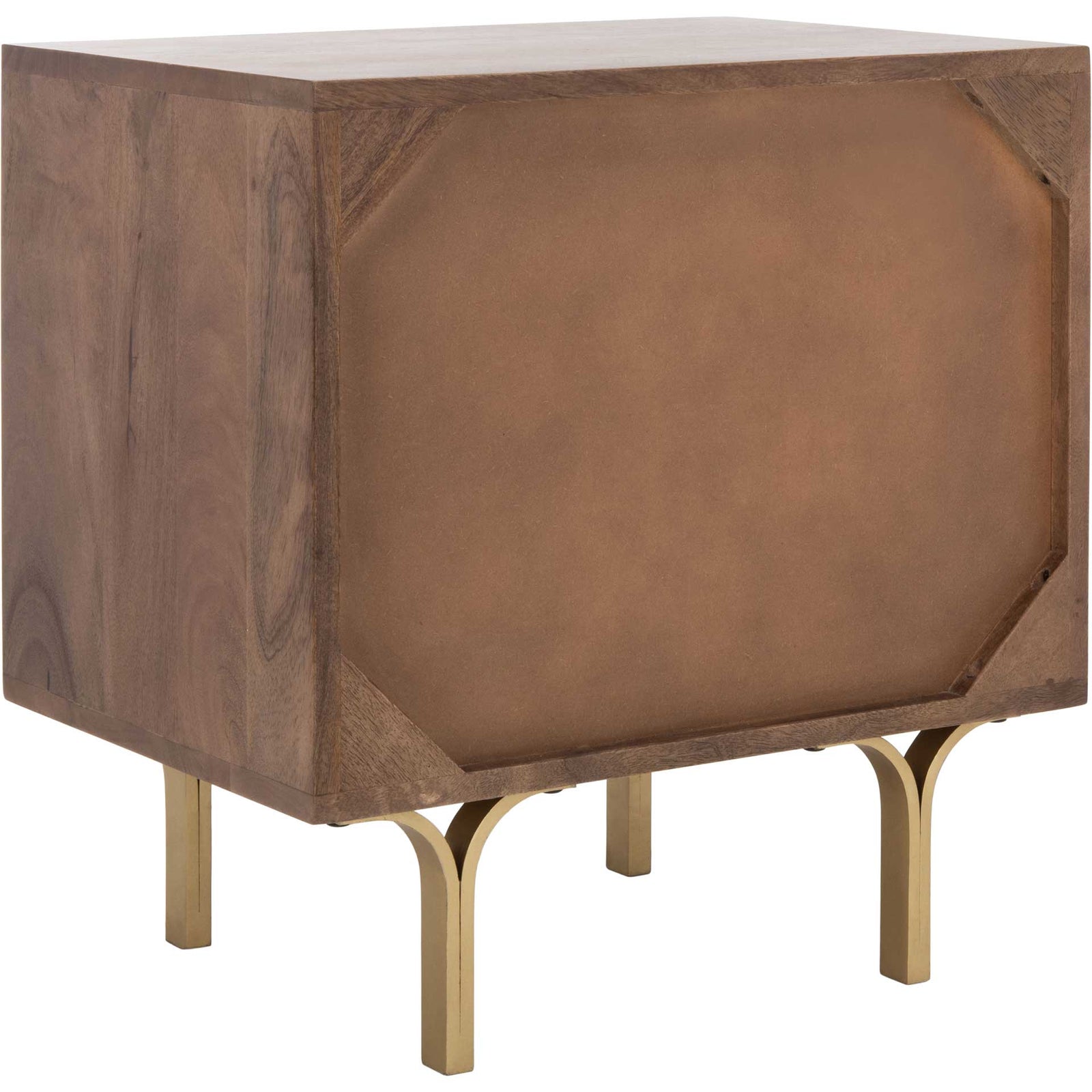 Cecily Nightstand Light Walnut/Brass