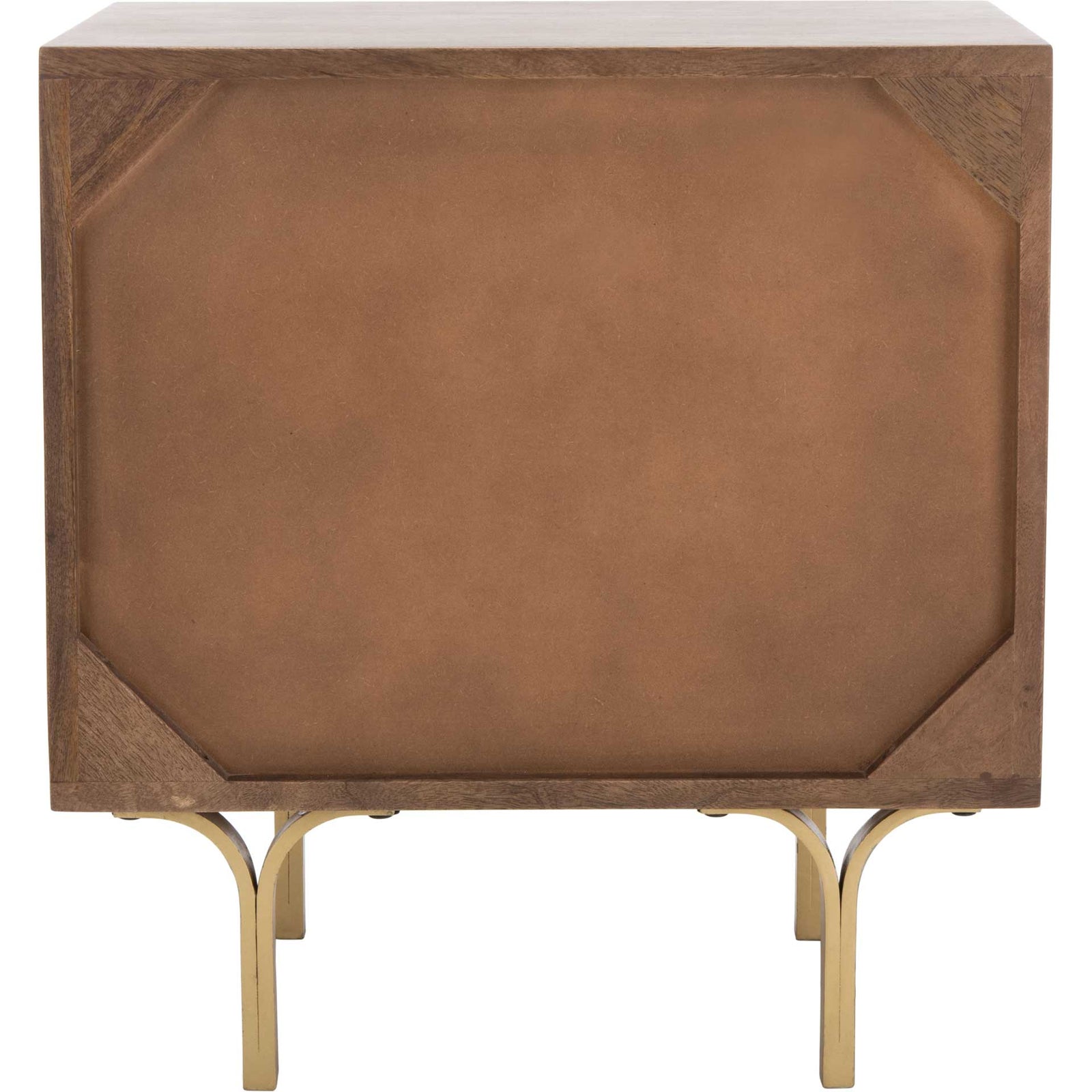 Cecily Nightstand Light Walnut/Brass