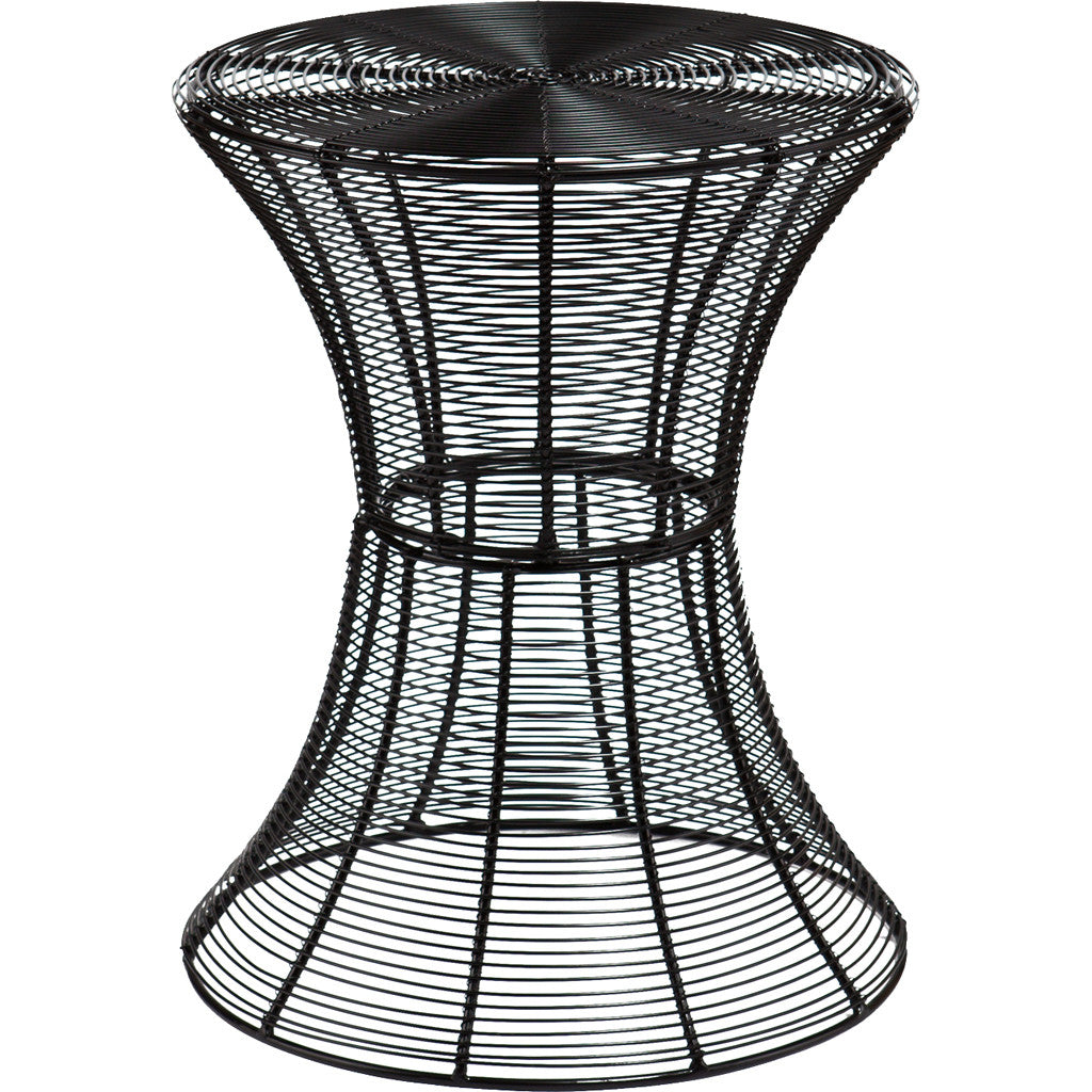 Contour Metal Accent Table Black