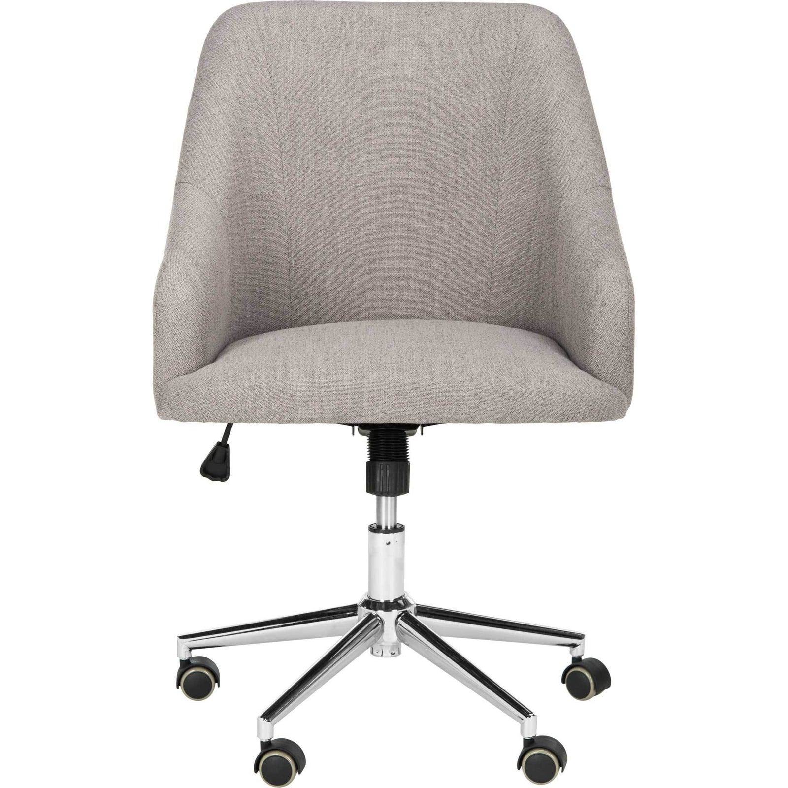 Adele Linen Chrome Leg Swivel Office Chair