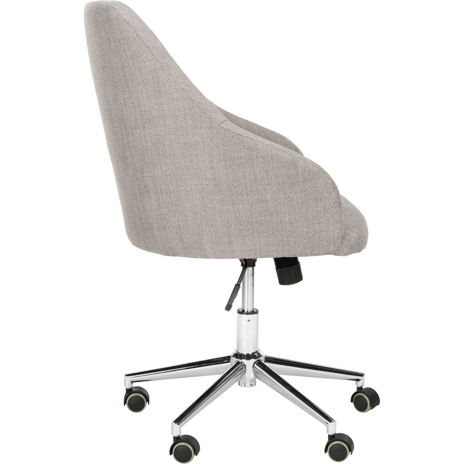 Adele Linen Chrome Leg Swivel Office Chair