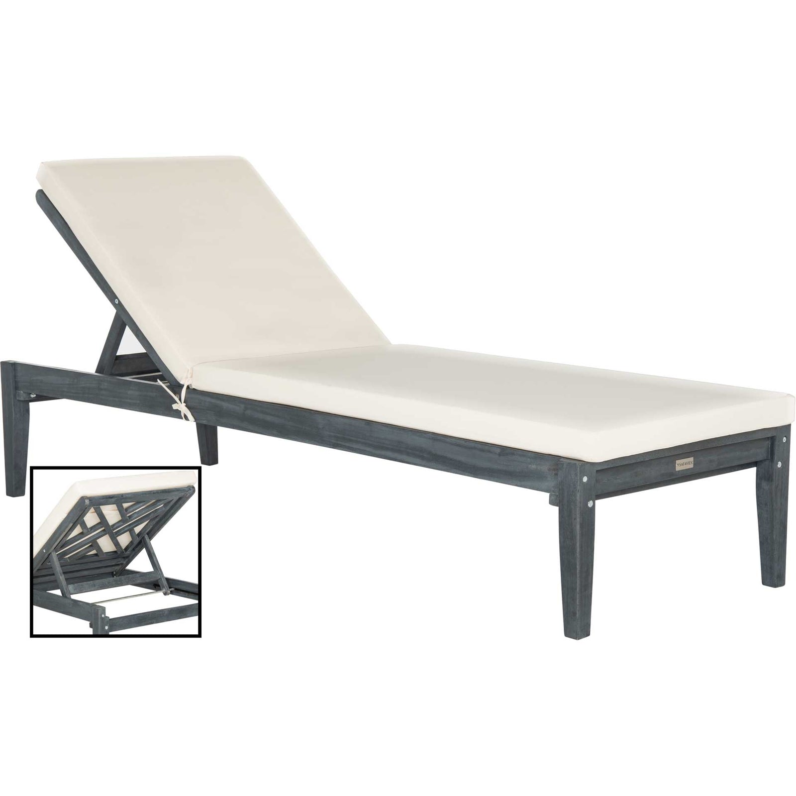 Azahar Acacia Sunlounger Ash Gray/Beige