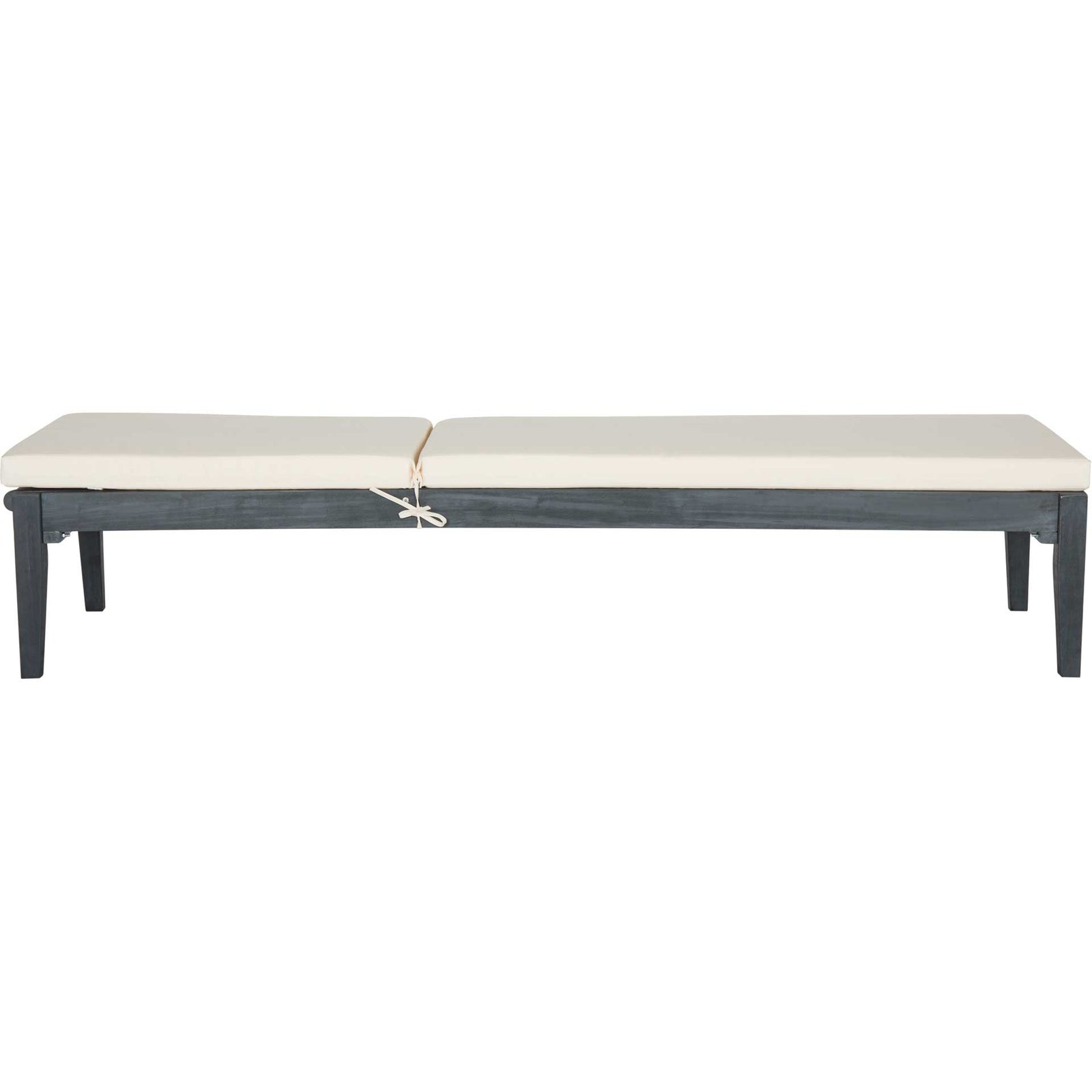 Modern Acacia Sunlounger Ash Gray/Beige