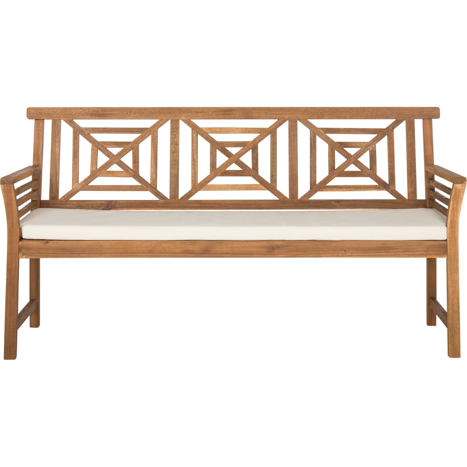 Deco Mar 3 Seat Bench Teak Brown/Beige