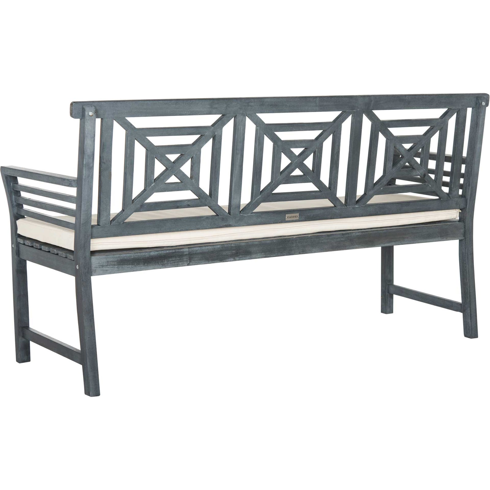 Deco Mar 3 Seat Bench Ash Gray/Beige