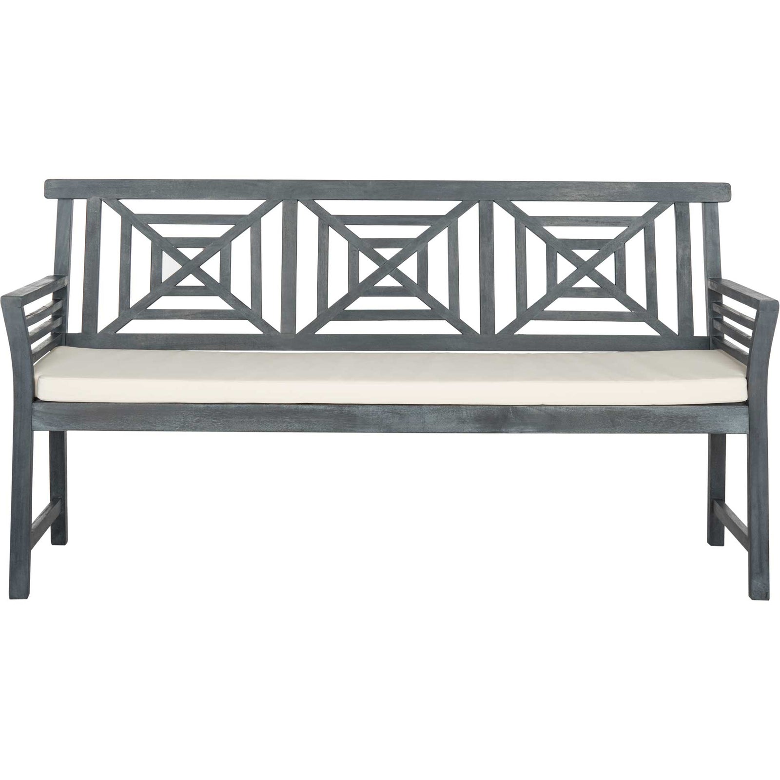 Deco Mar 3 Seat Bench Ash Gray/Beige