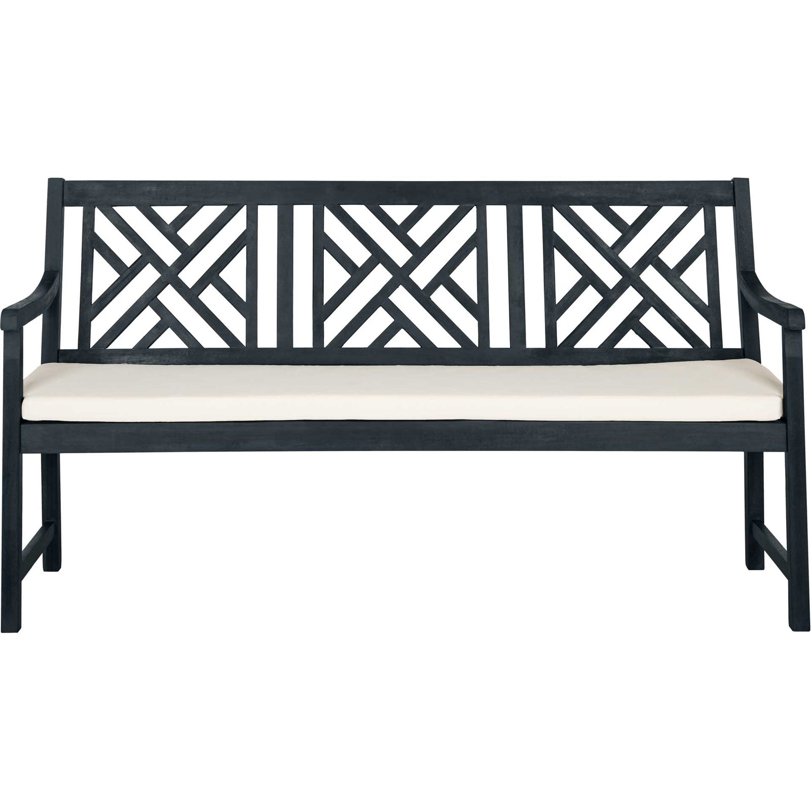 Bradley 3 Seat Bench Dark Slate Gray/Beige