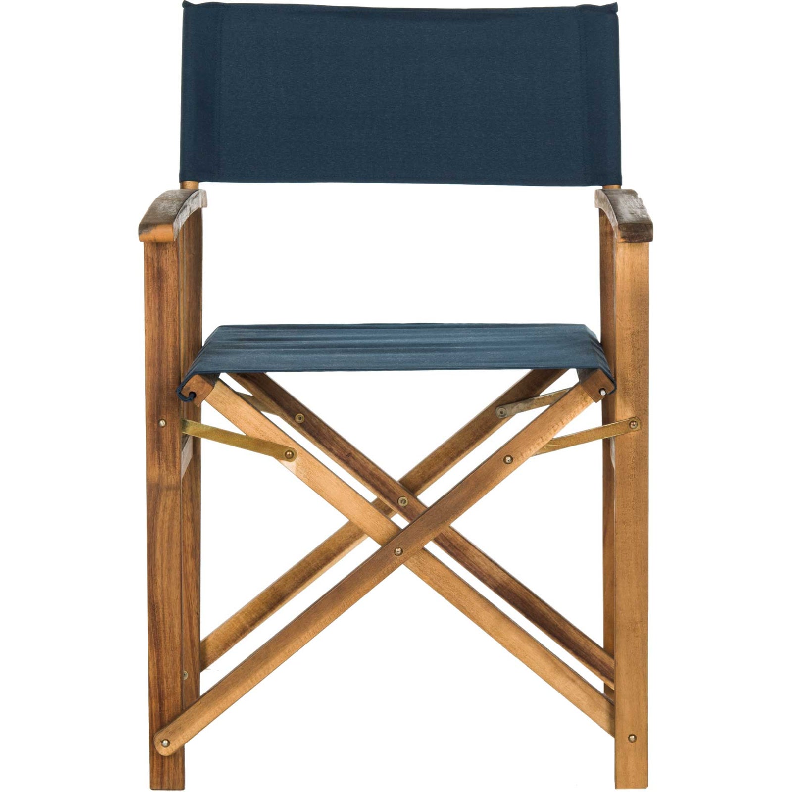 Lachlyn Director Chair Teak/Navy (Set of 2)